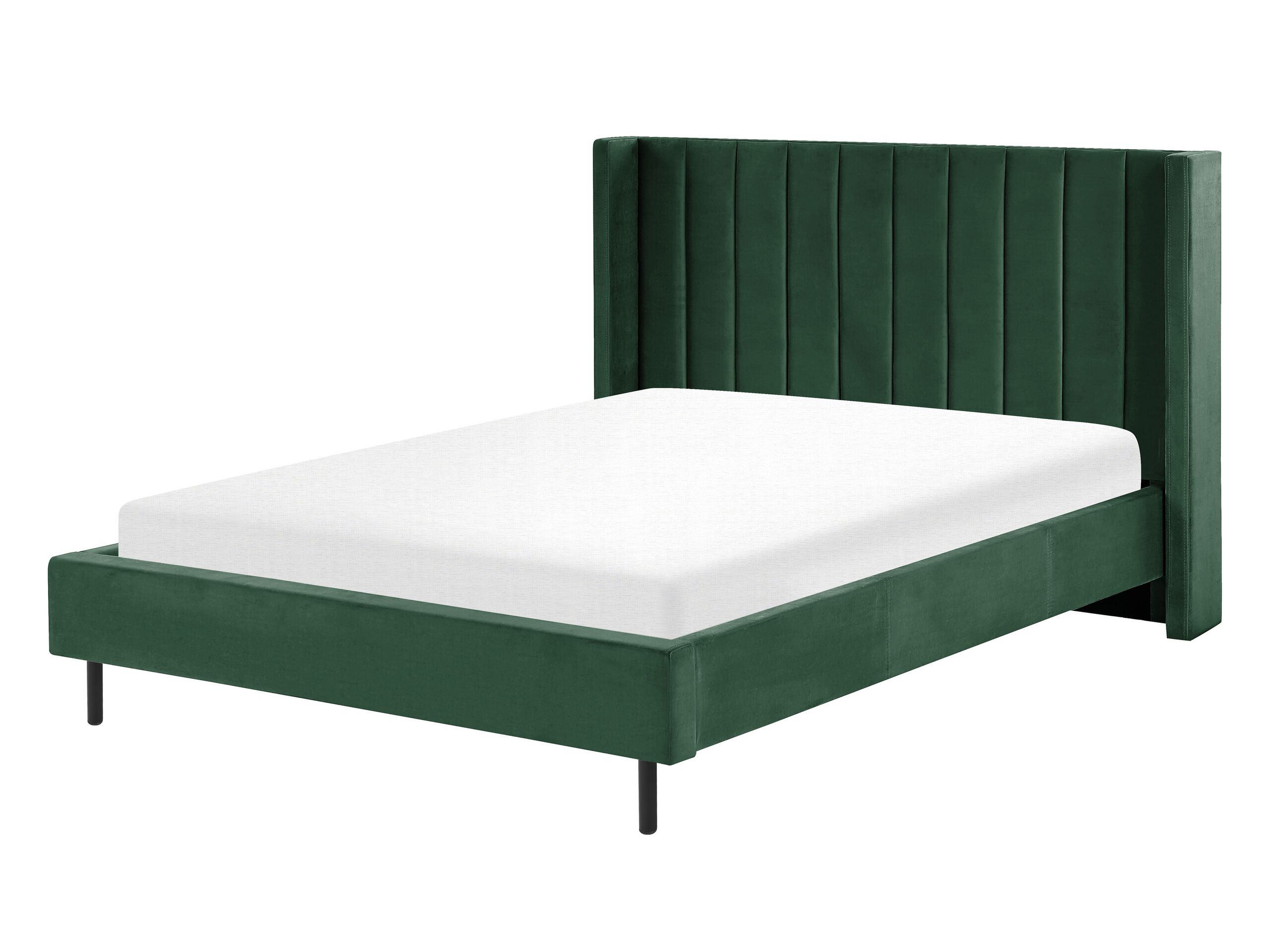 Cama terciopelo villette 140 x 200 cm verde oscuro
