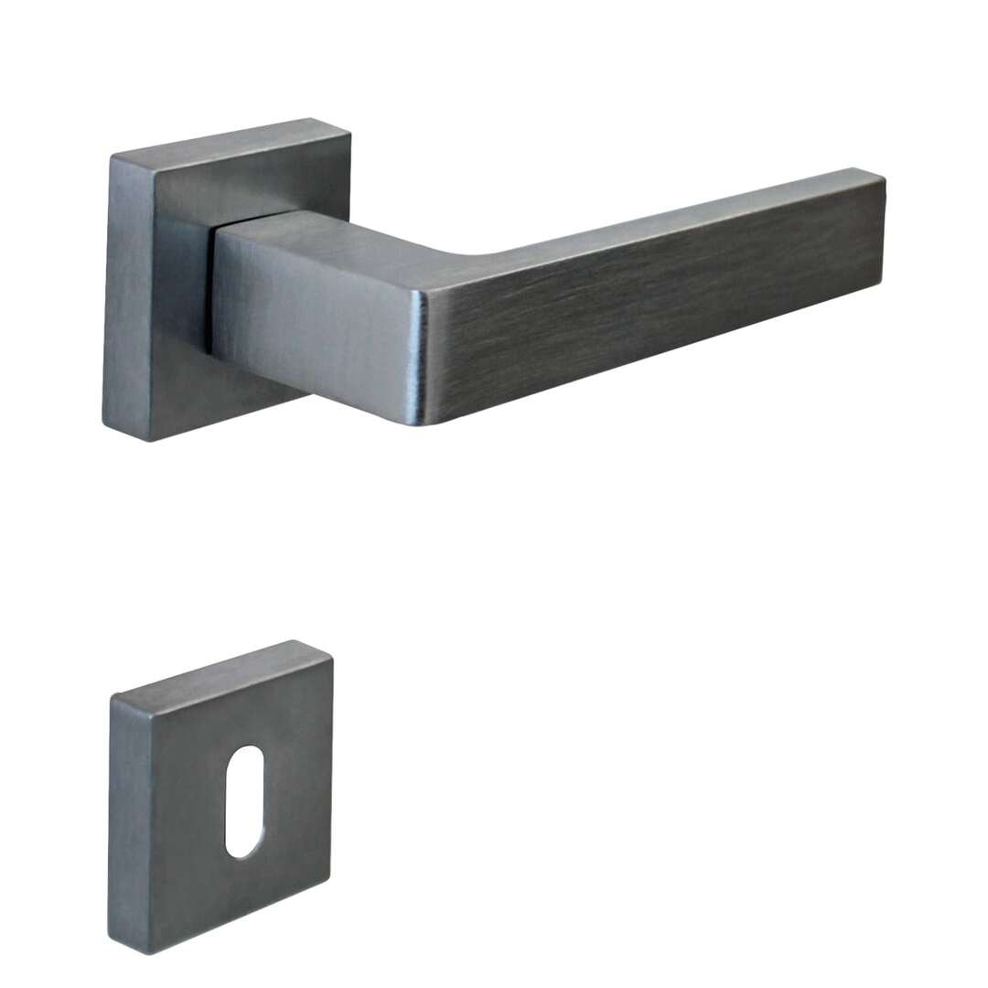 Manillas de puerta interior (par) en zamac acabado cromo satinado mate