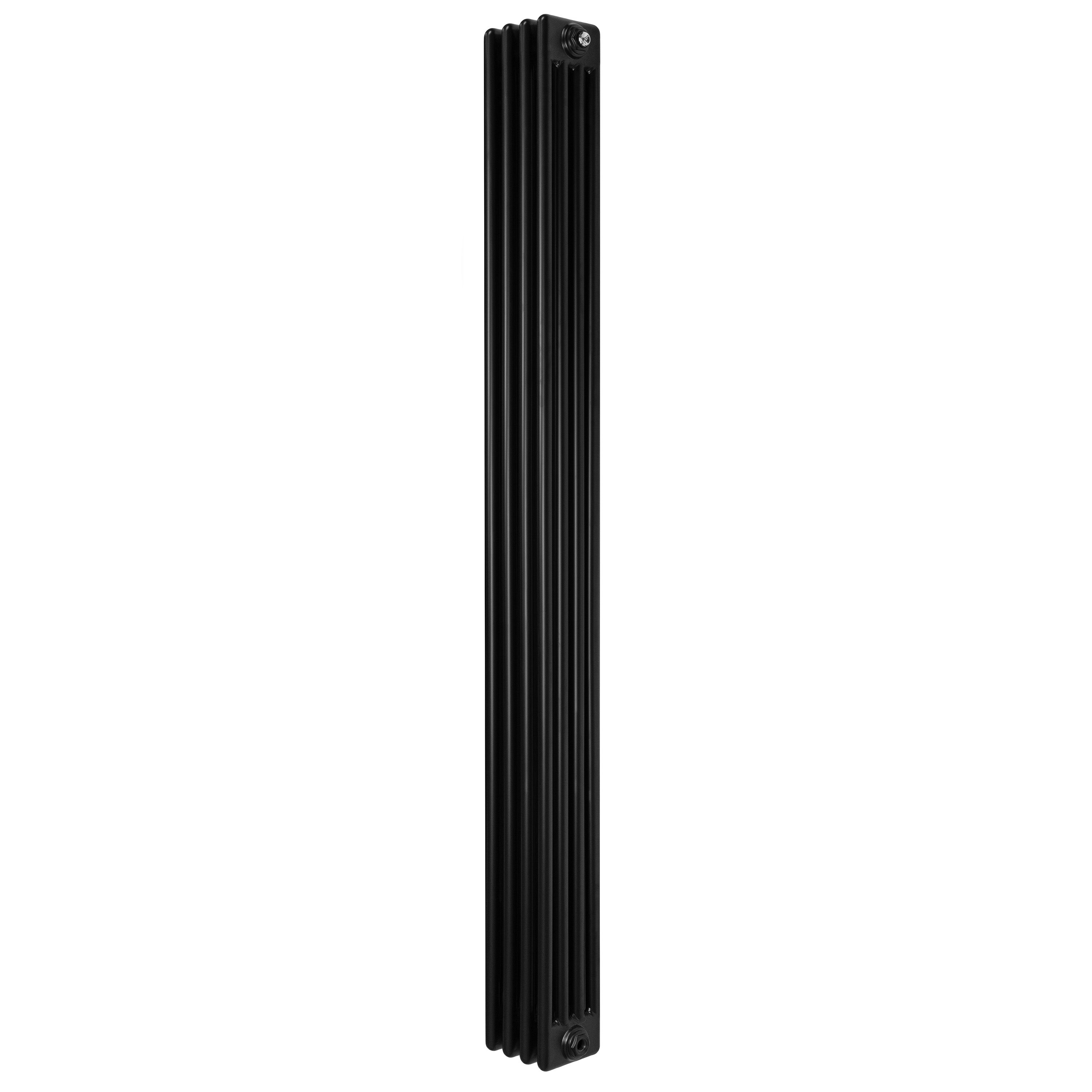 Radiador tradicional de 4 columnas – 1800 x 200 mm – negro