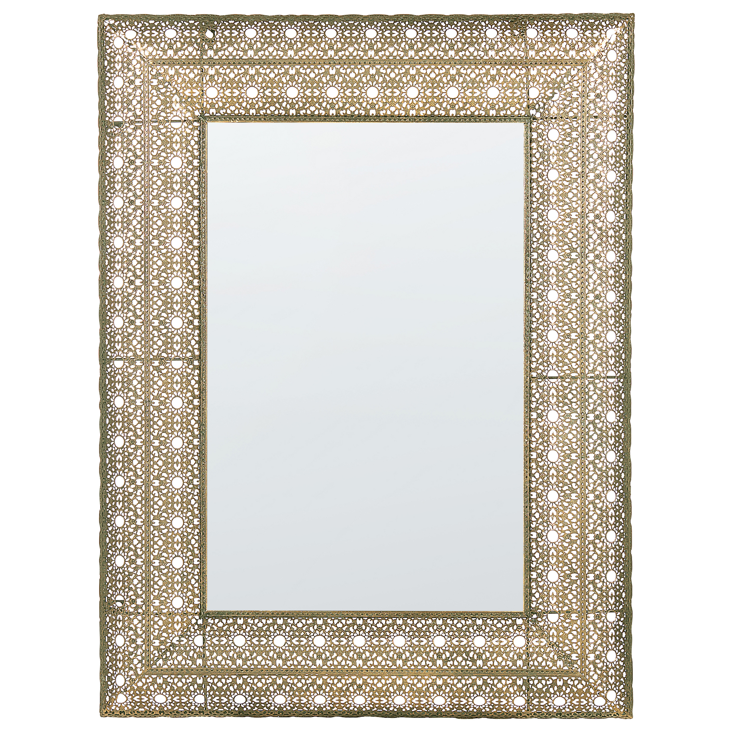 Espejo de pared dehradun 69 cm 90 cm metal dorado