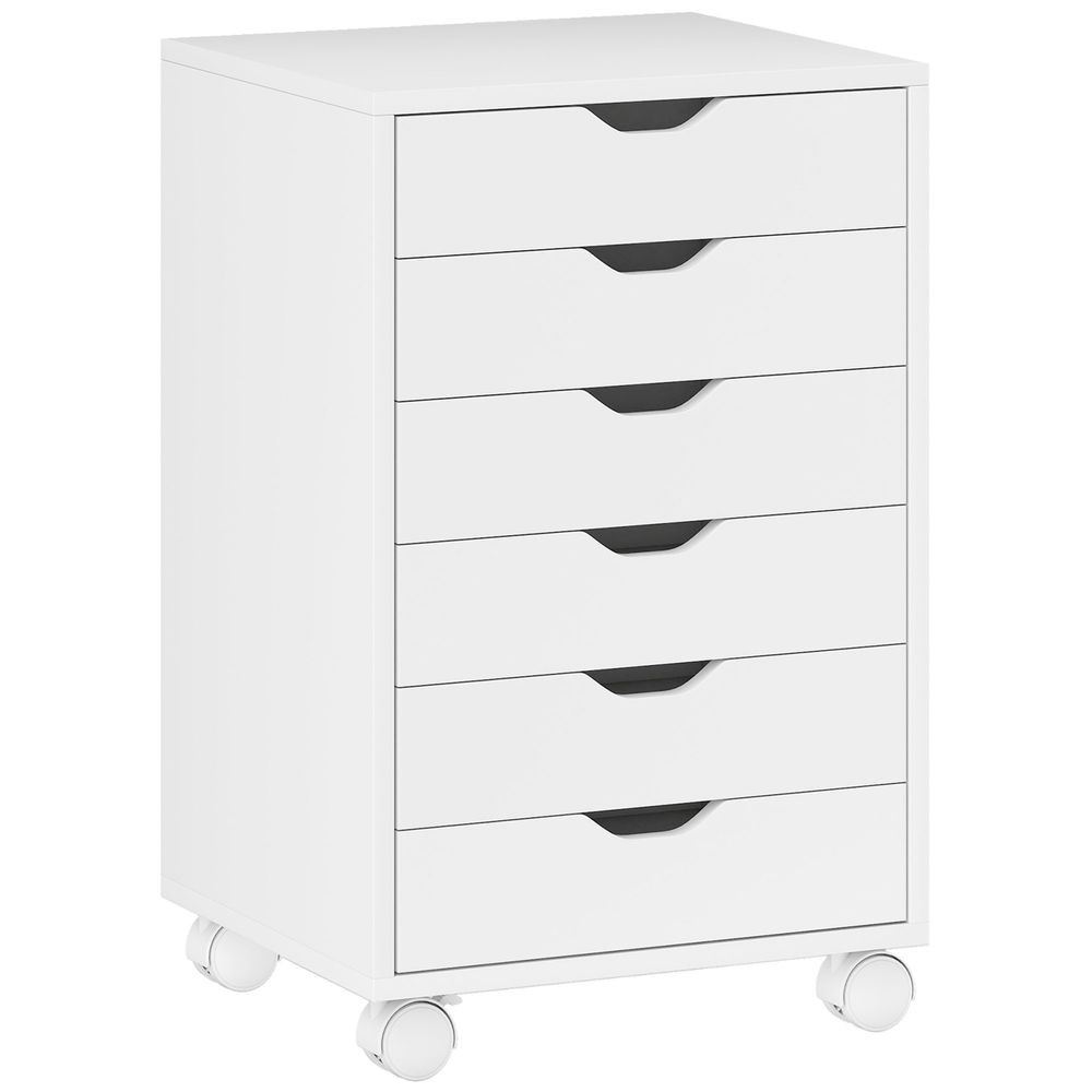 Cajonera de escritorio 40x35x63 cm color blanco Homcom