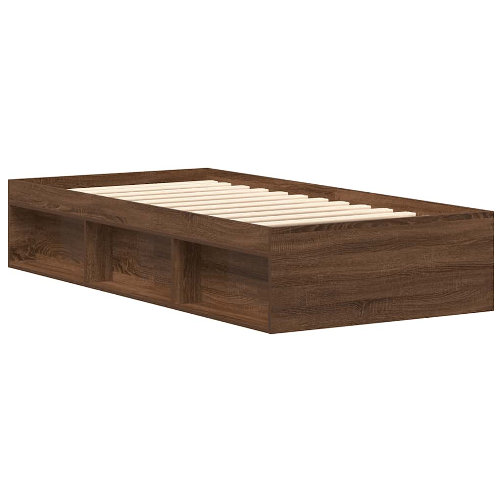 vidaXL estructura de cama roble marrón 90x190 cm
