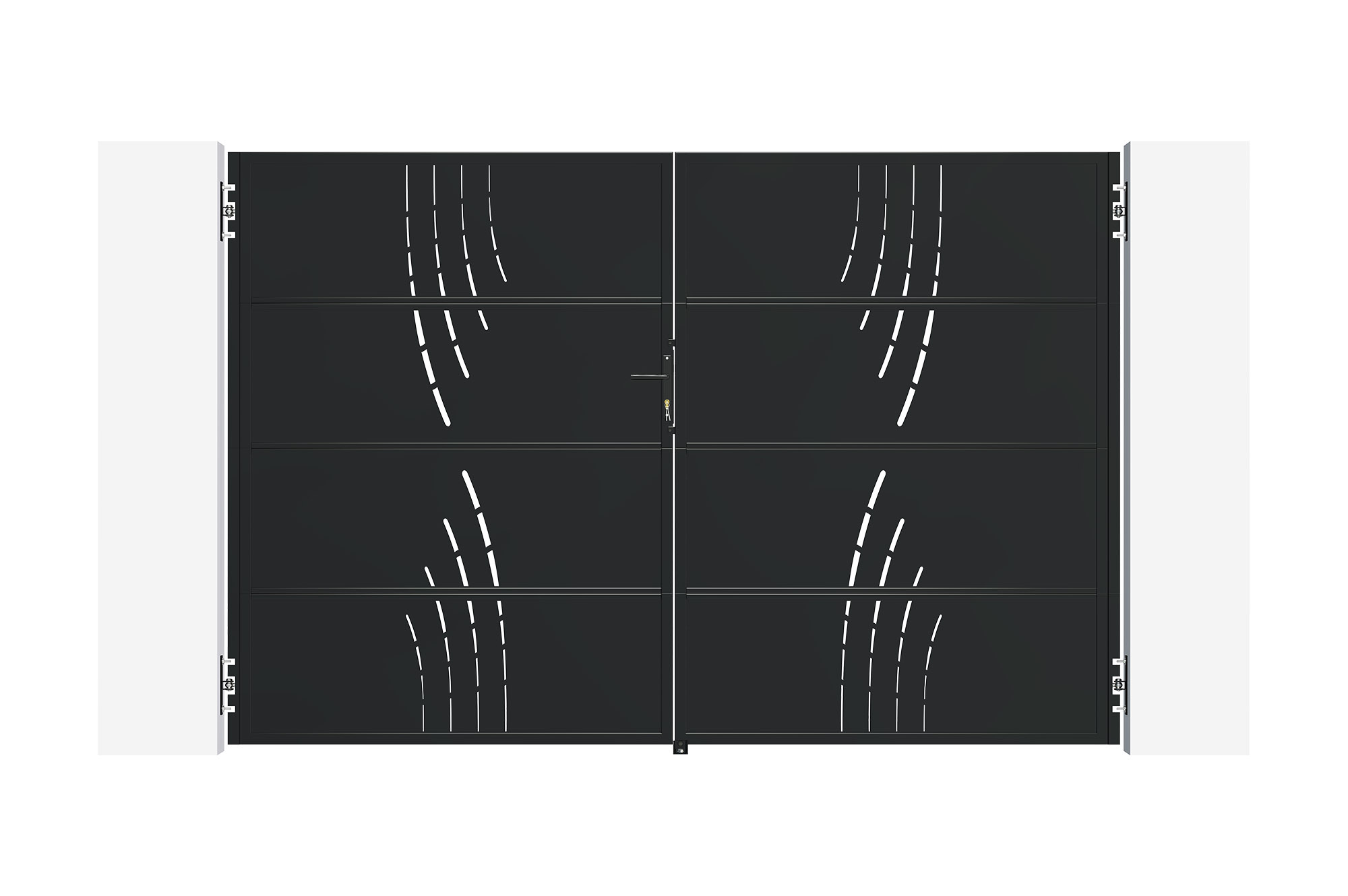 Puerta nali arlberg acero negro 3m alt.180cm + motor tanker