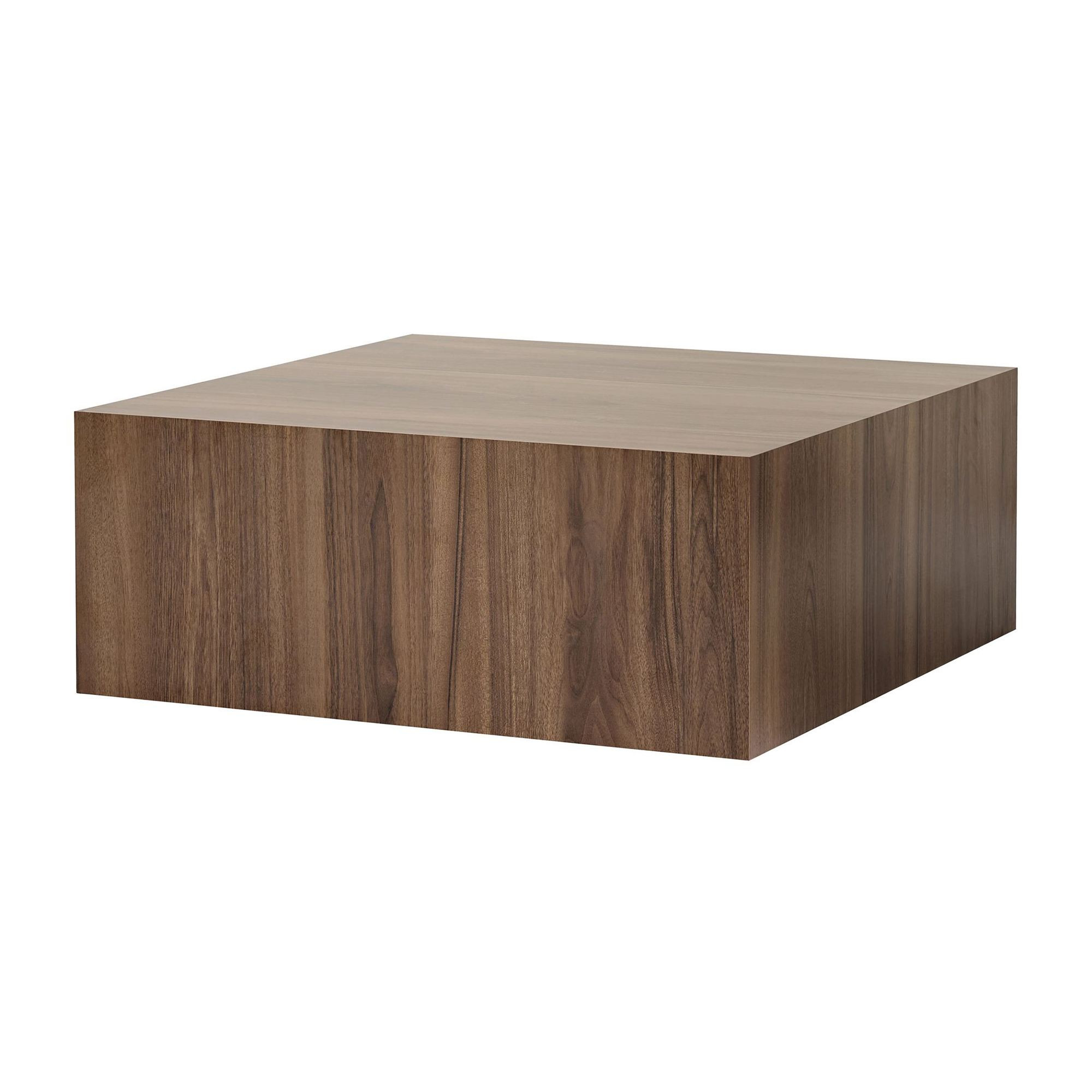 Mesa de centro de mdf <<prizma>> - 90 x 90 x 35 cm - nogal