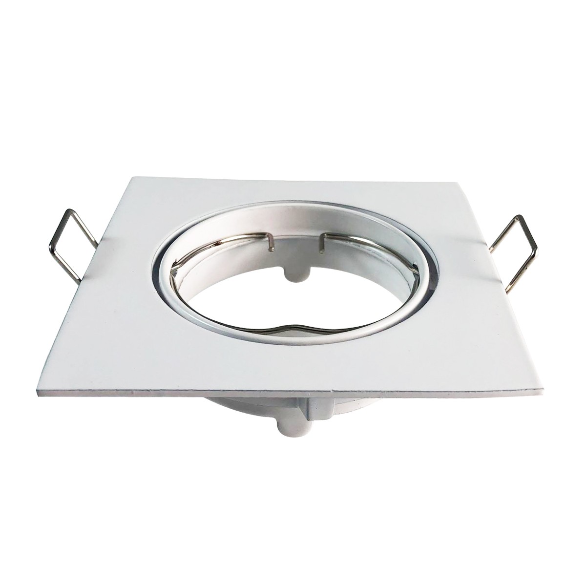 Soporte empotrable cuadrado regulable blanco