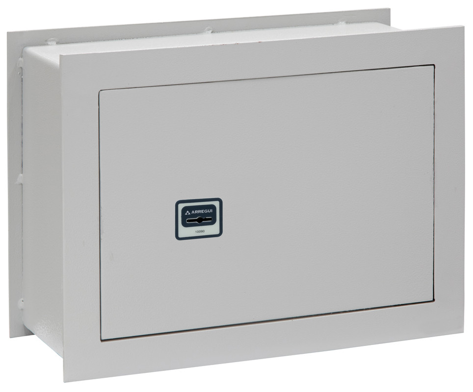Arregui ideal 5 271340 caja fuerte de empotrar con llave, 28x38x20 cm, 14l