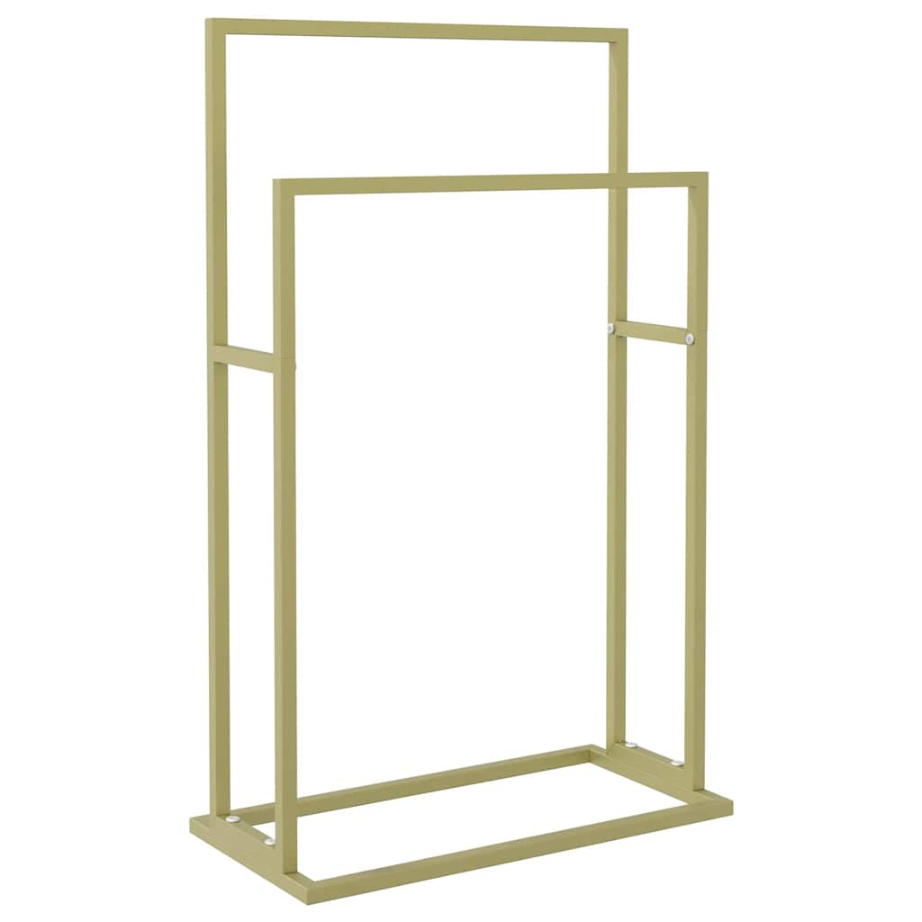 vidaXL toallero de pie de hierro dorado 48x24x78,5 cm