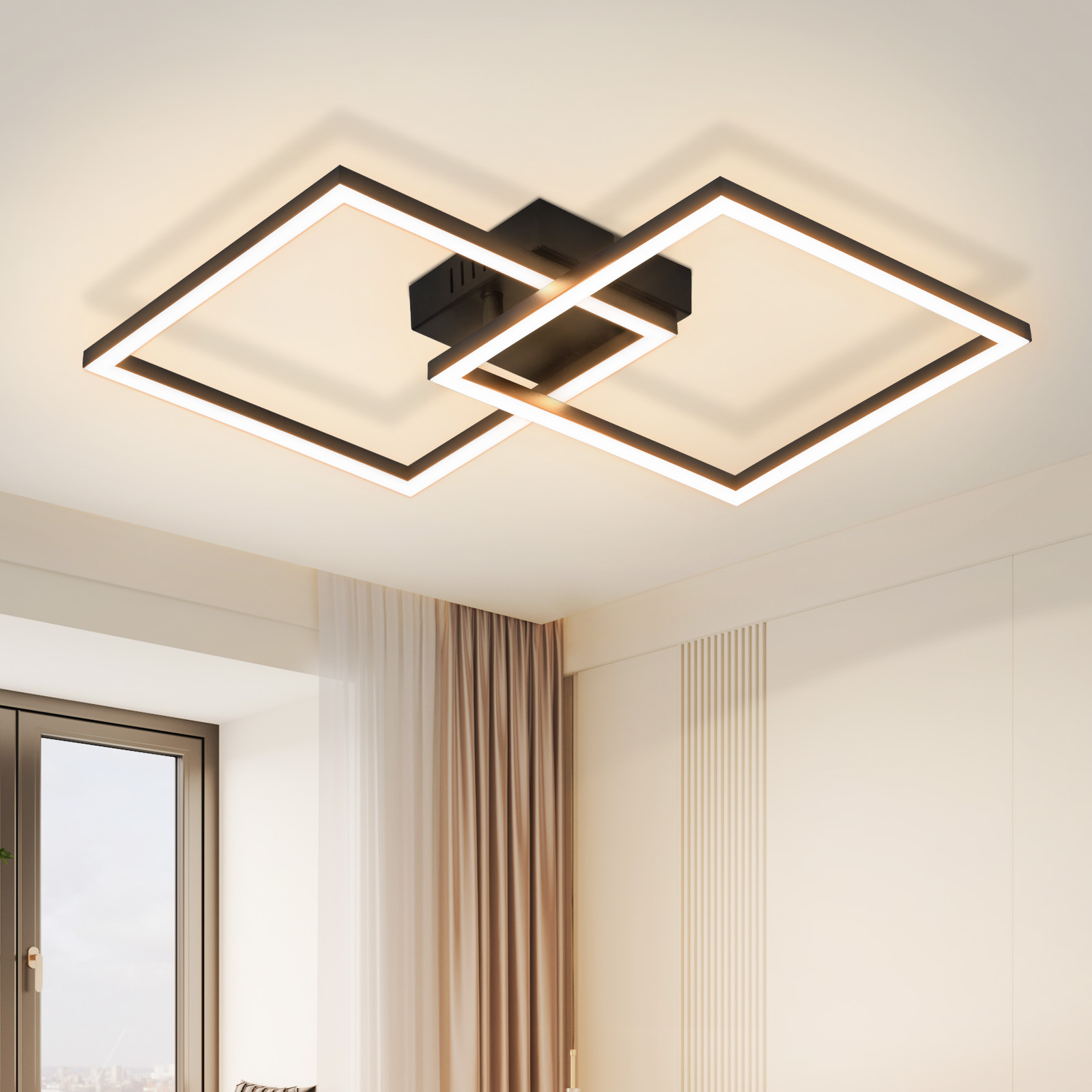 Nettlife lámpara LED para dormitorio, lámpara de 24w, lámpara de salón,