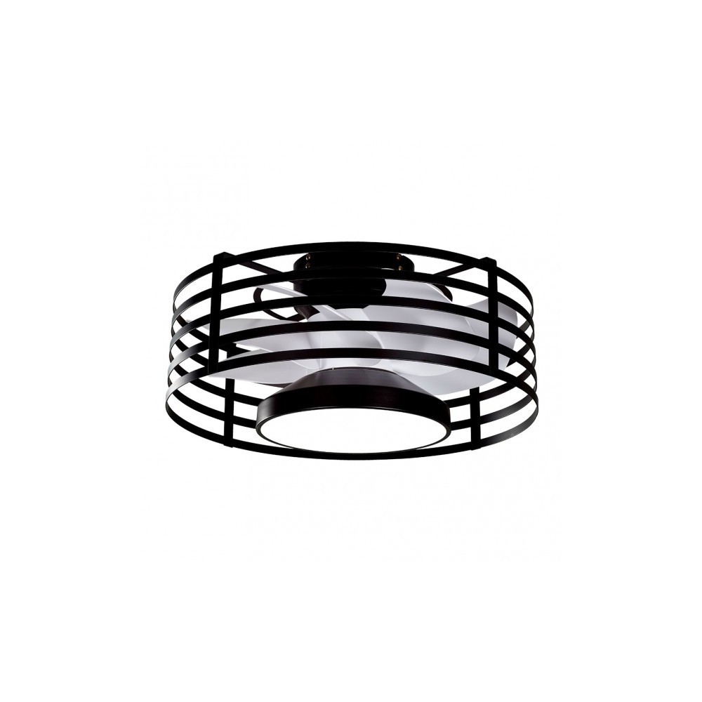 Ventilador de techo dc xaloc 22w negro 7 aspas blancas