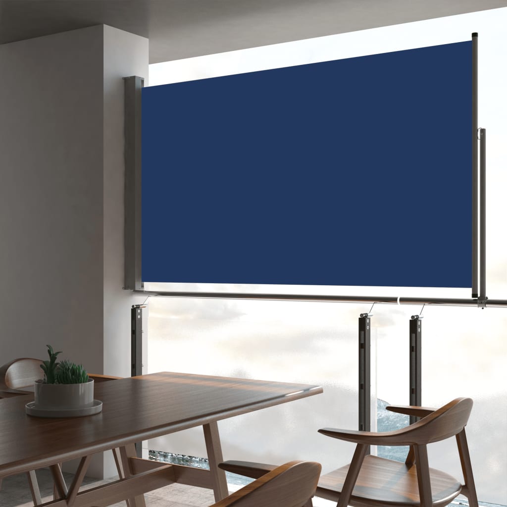 Toldo lateral retráctil para patio azul 140x300 cm ety5617612