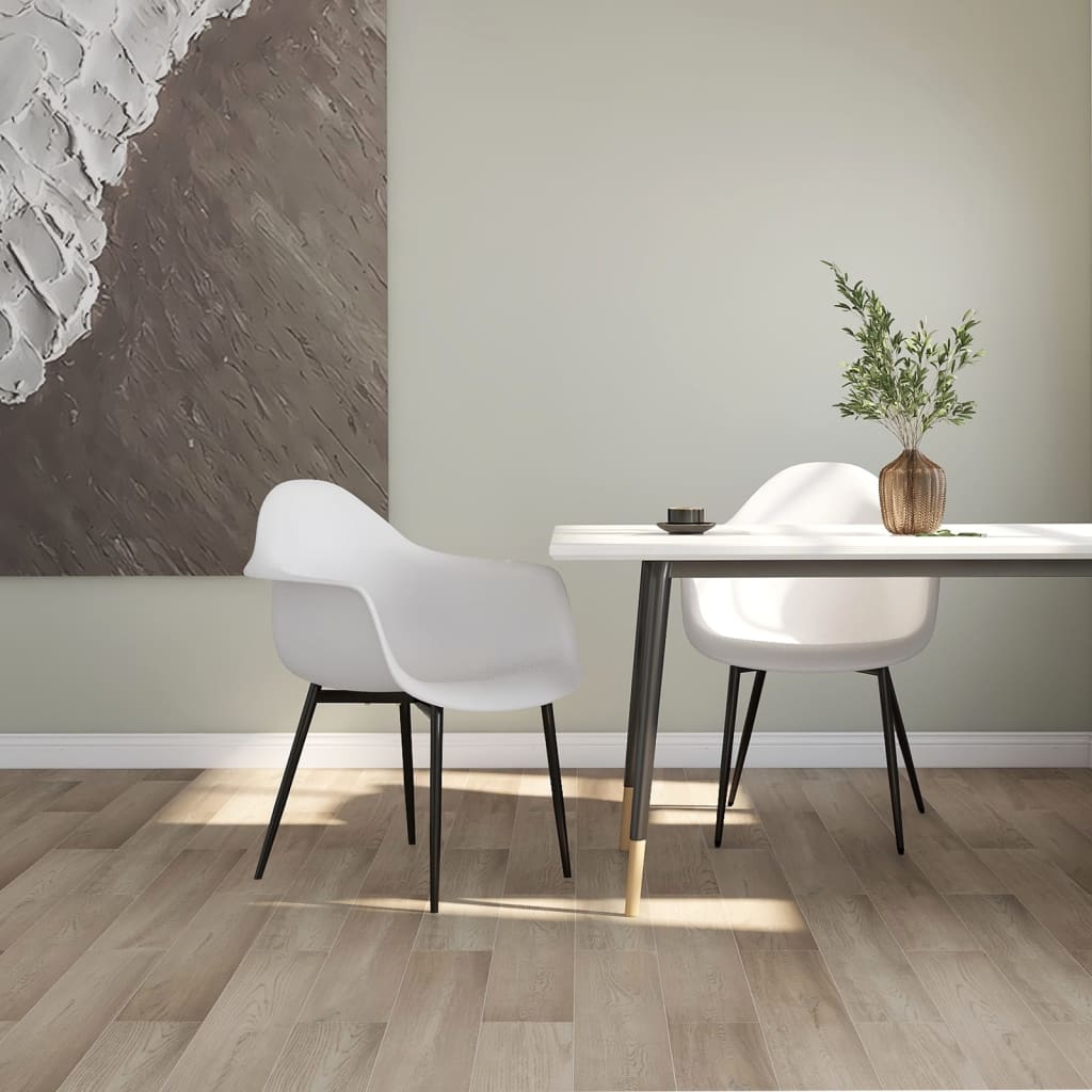Sillas de comedor 2 unidades blancas pp qweo2750