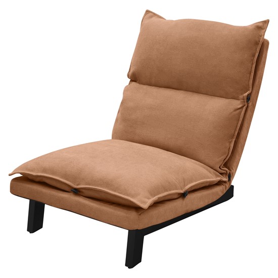 Silla de suelo reclinable marrón sofá bajo estilo japonés con respaldo