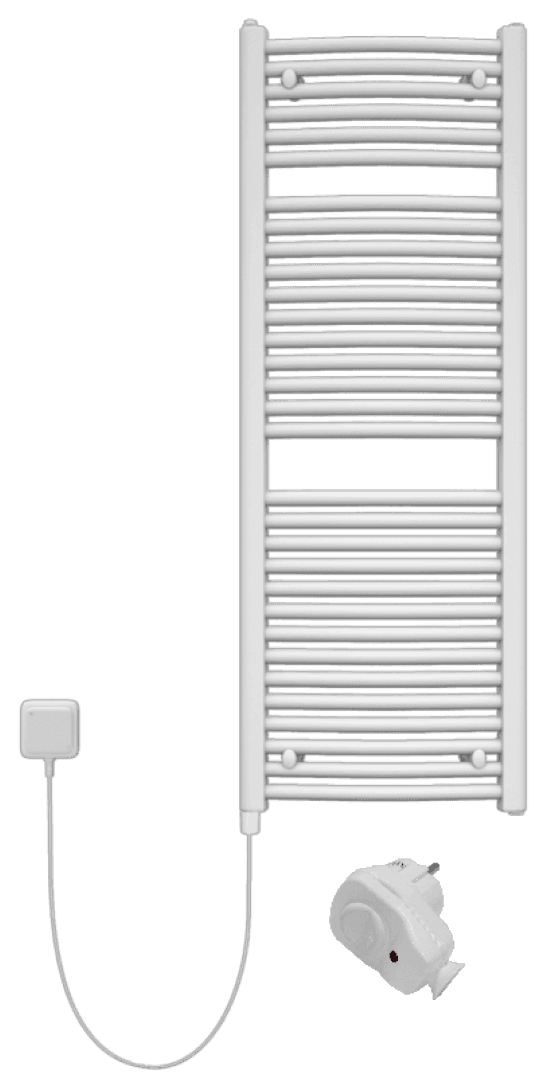 Toallero curvo eléctrico sin termostato 700w/blanco 122x60cm/ baño 10 m2