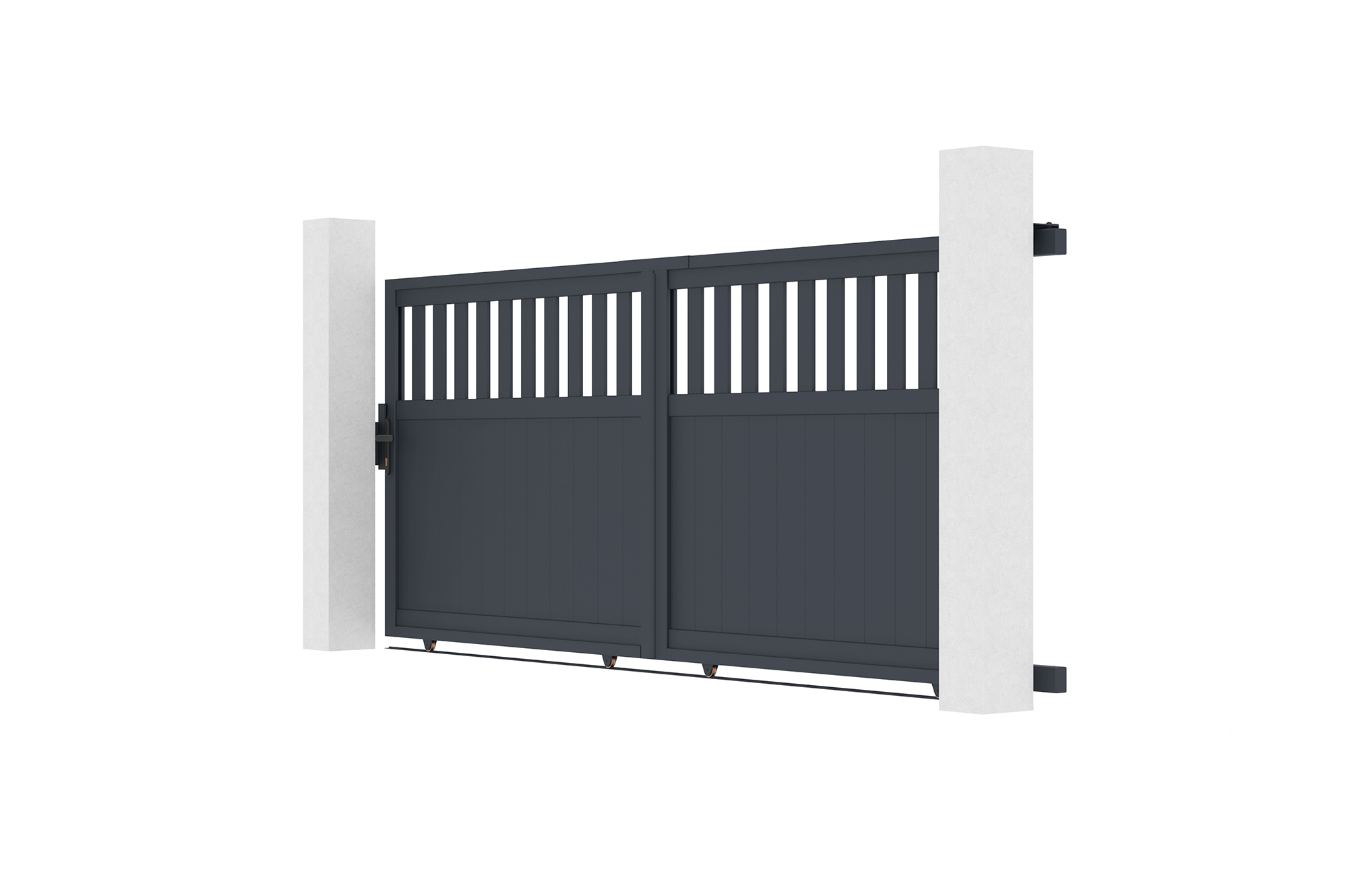 Pack portón eléctrico corredero 3,7m santis a.140cm + motor ranger c300