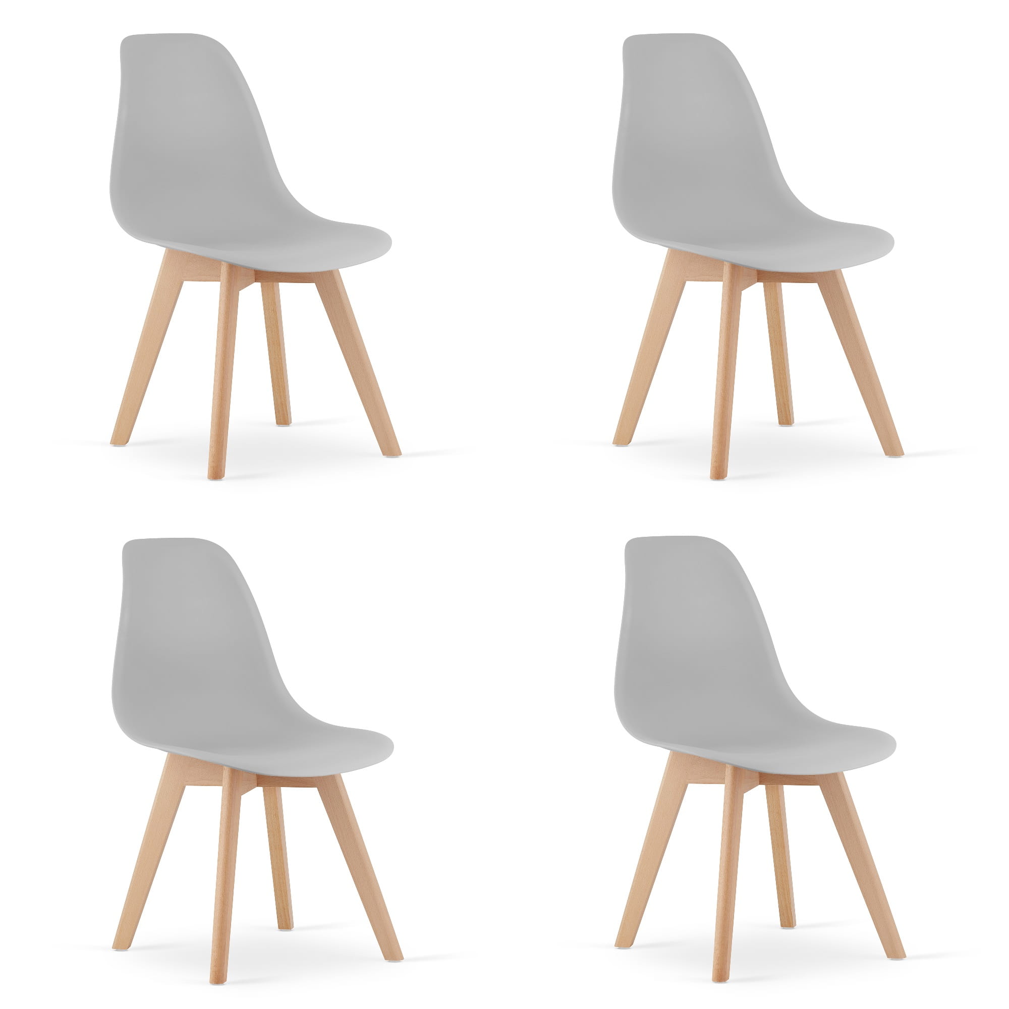 Valora silla kito comedor ergonómico madera gris x4