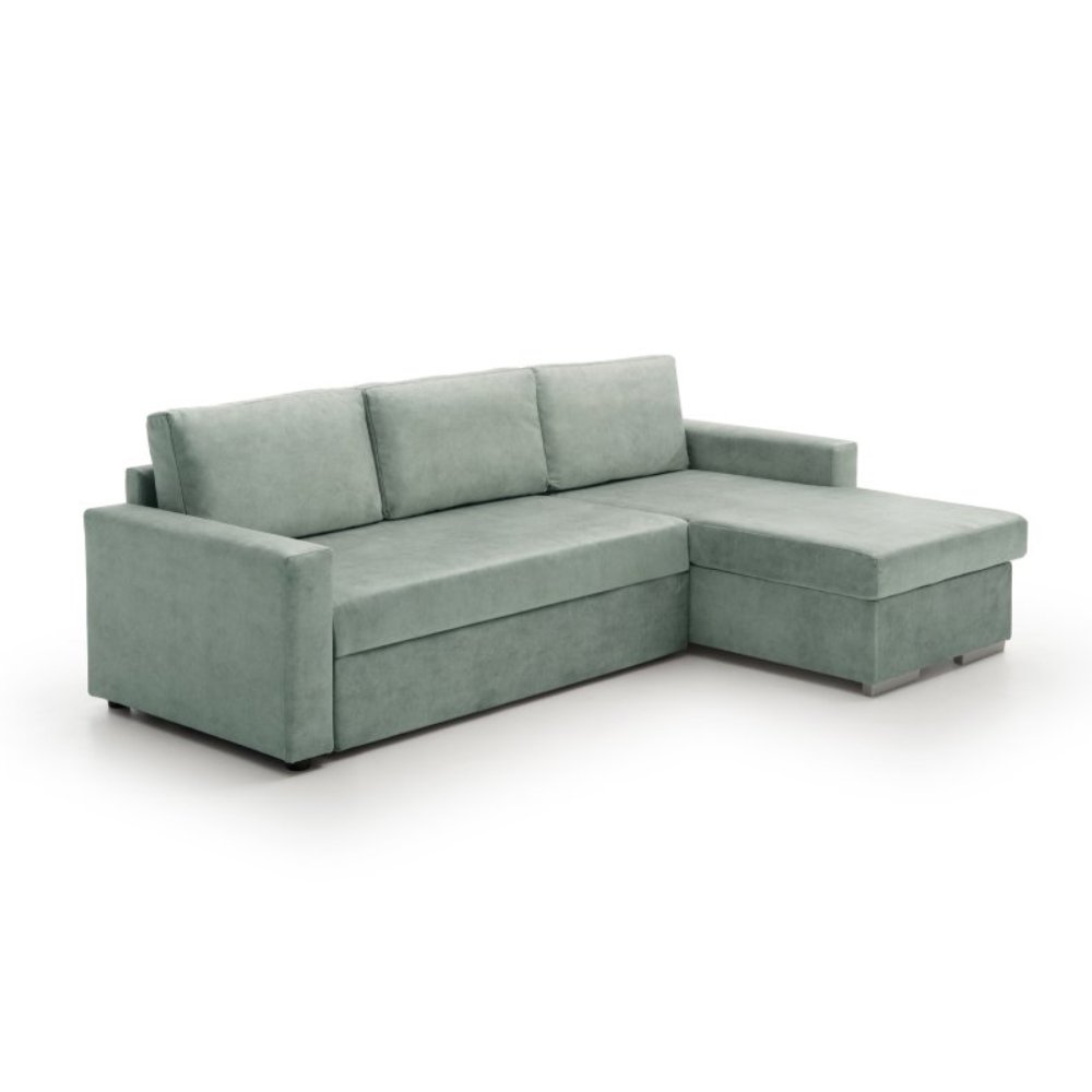 Sofa cama chaise longue isabella low cost agua marina derecha