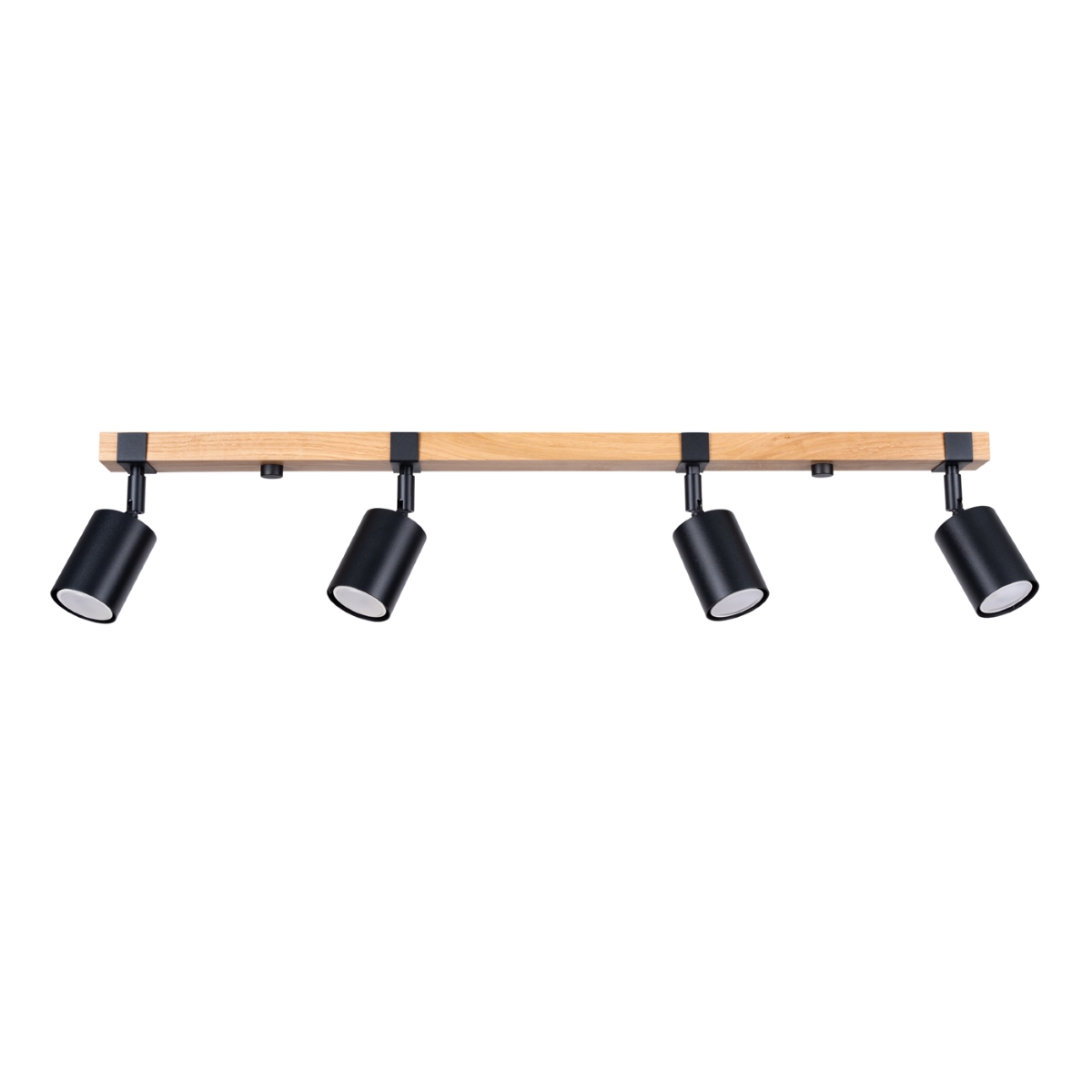 Lámparas de techo negro/madera natural acero/madera natural 88x17.2x6