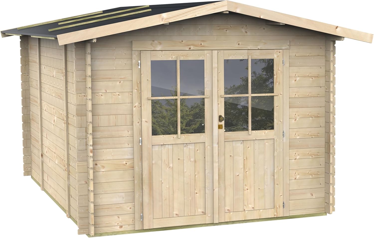 Alce - caseta bh25 opera 215x180 madera abeto, puerta doble, machihembrado