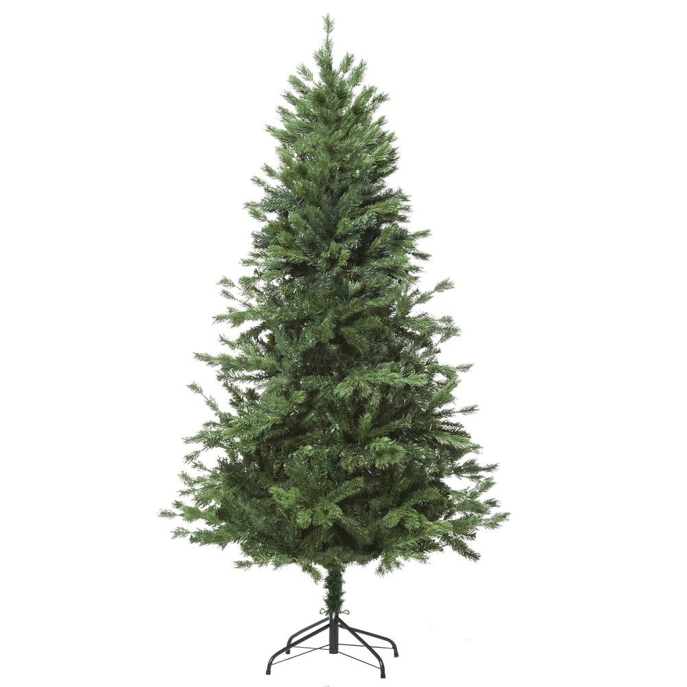 Árbol de navidad ø75x150 cm pe PVC y metal color verde Homcom