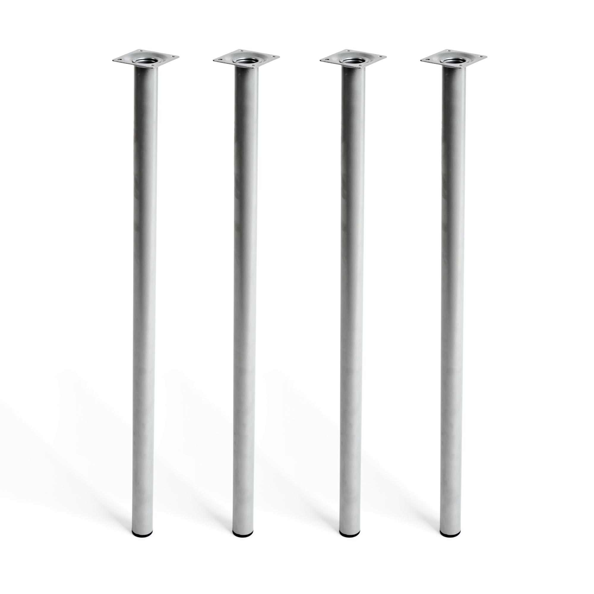 Pata de mesa rei 4401 | 30x30x800 mm | cromo mate líquido | 4 uds. | acero