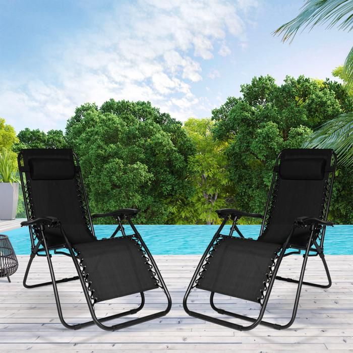 Sillón relax negro - lote 2 - gravedad cero