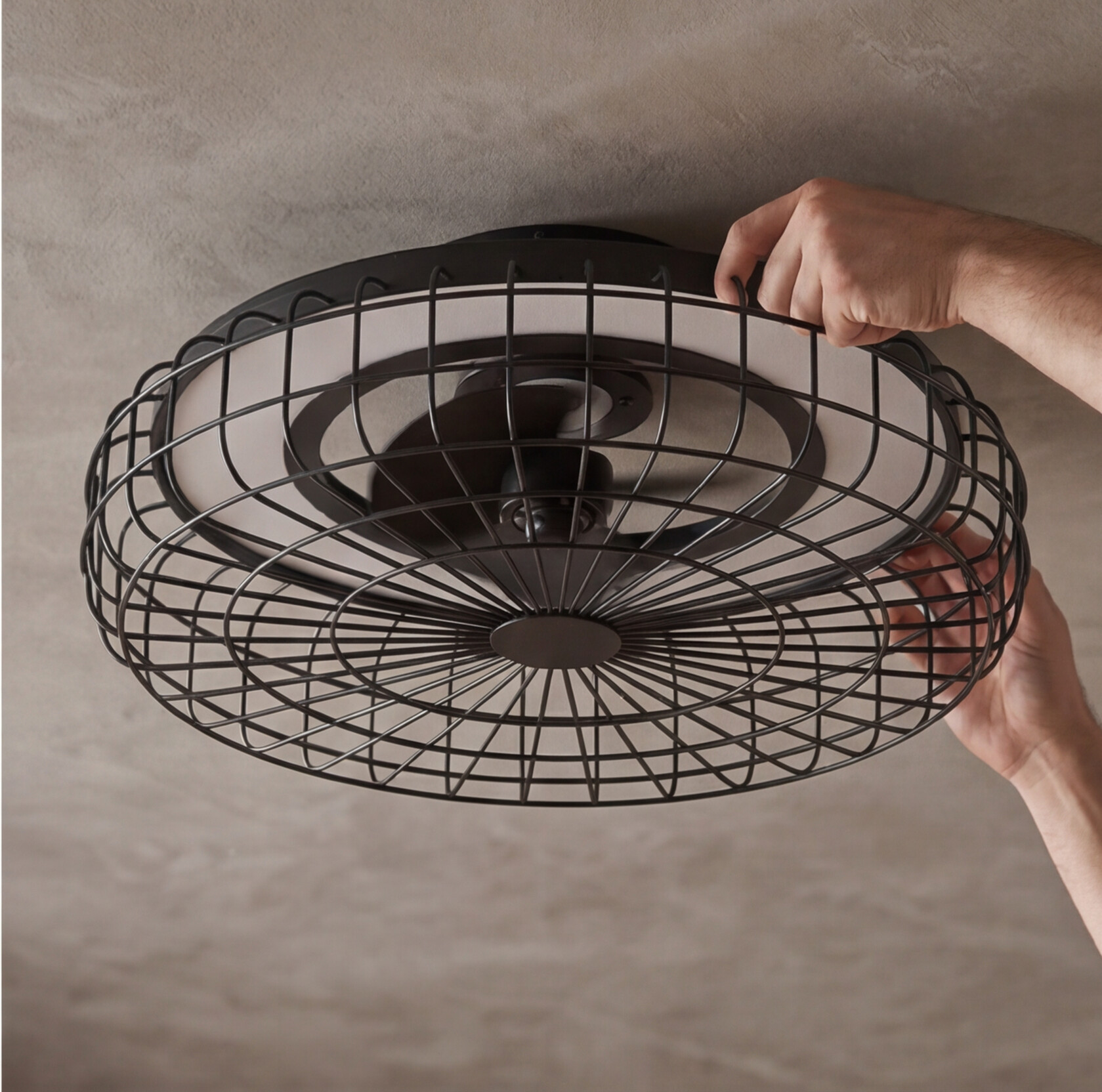 Forlight merak - ventilador de techo con lámpara LED sin aspas. Ventilador
