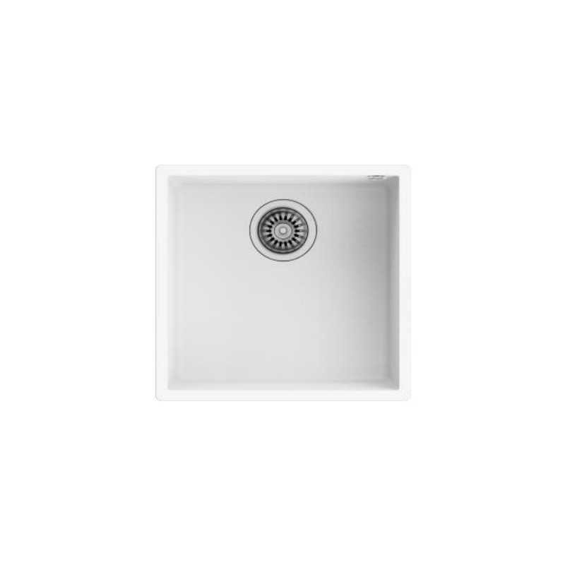 Fregadero teka tegranite square 40.40 tg blanco ártico bajo encimera