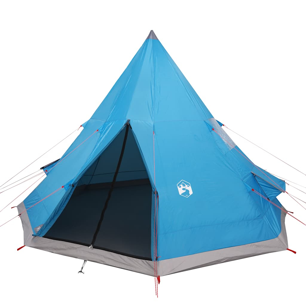 vidaXL tienda de campaña tipi para 4 personas impermeable azul