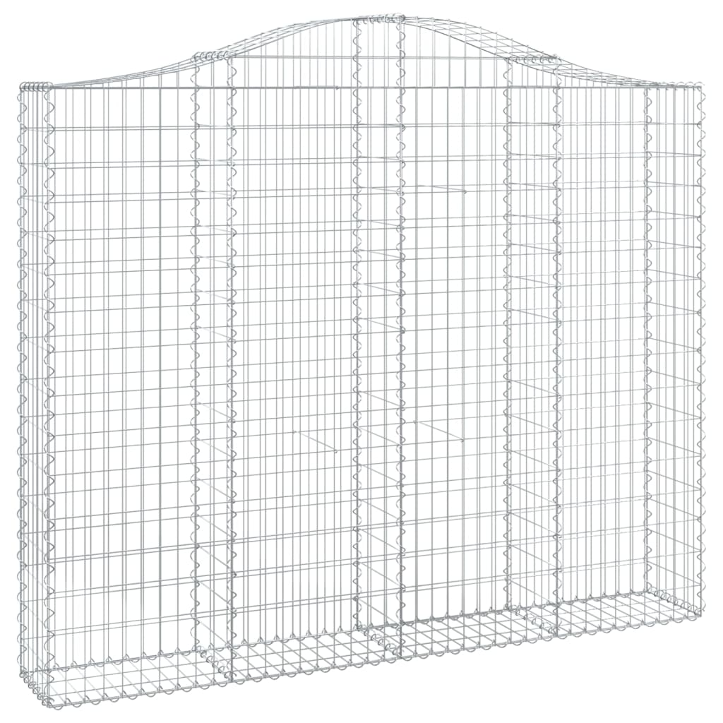 vidaXL cestas gaviones 4 uds forma de arco hierro 200x30x160/180 cm