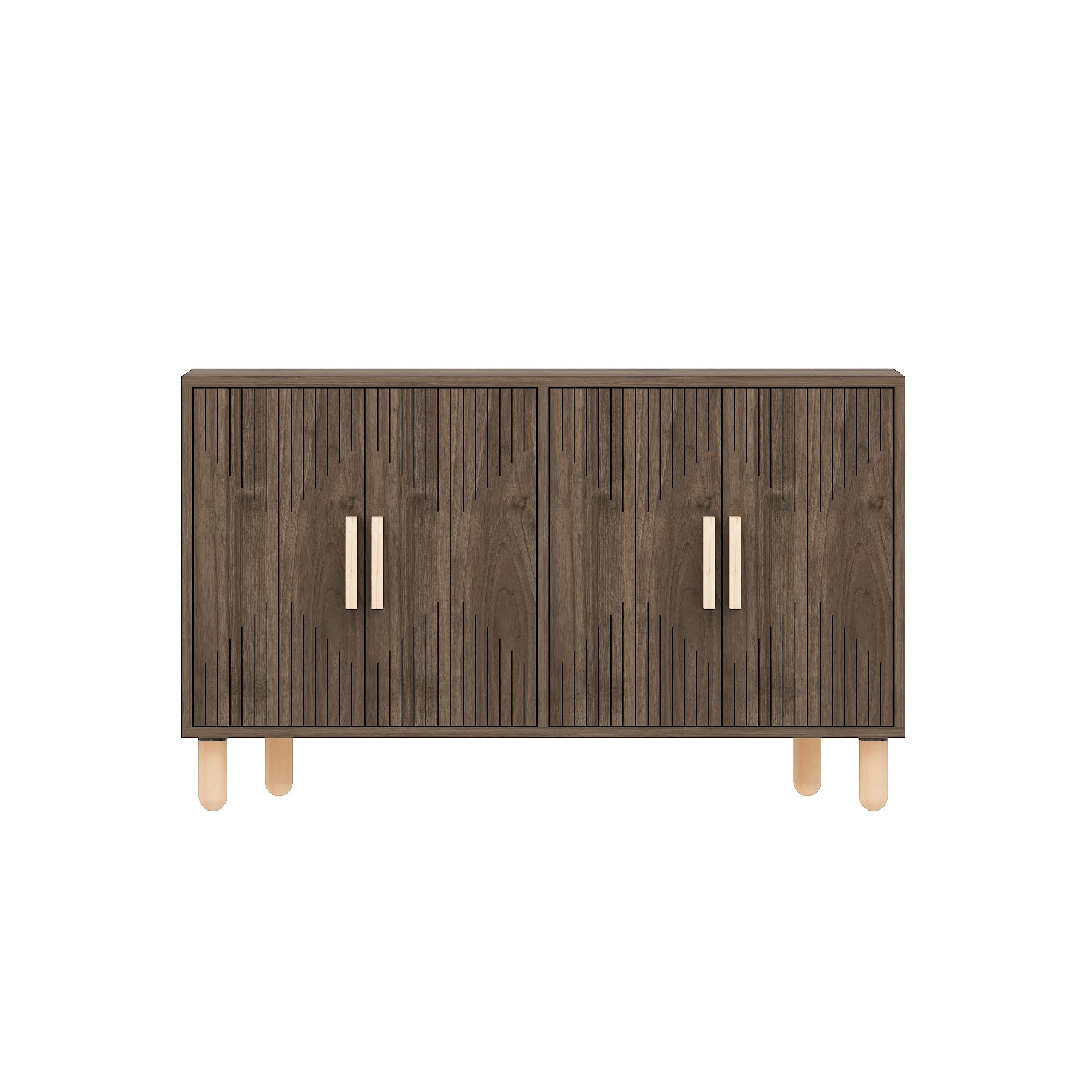 Aparador de madera <<roger>> - 120 x 30 x 74 cm - marrón