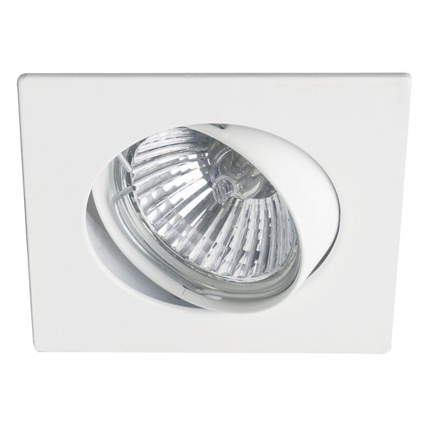 Foco empotrable basculante basic cuadrado blanco wonderlamp 1xgu10