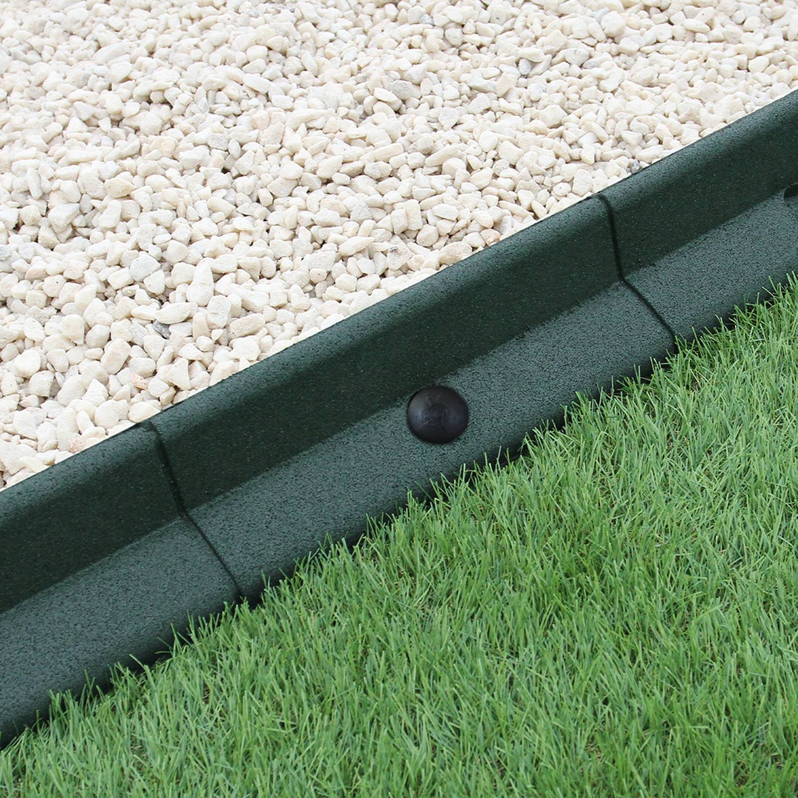 Bordes de césped verde flexibles paquete de 6 x 1.2m