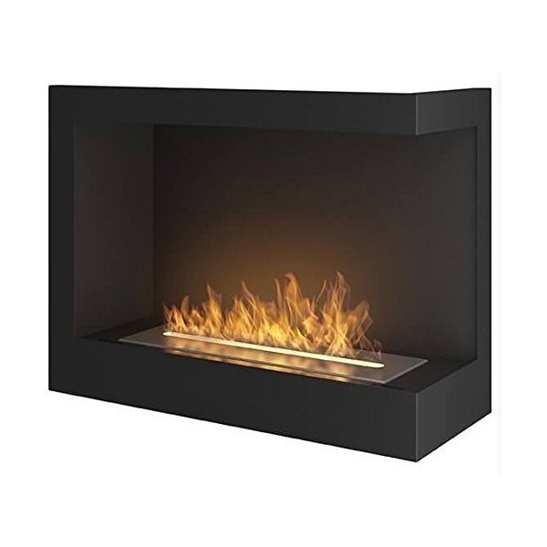 Corn 600 - chimenea de bioetanol de esquina. Apertura derecha sin cristal