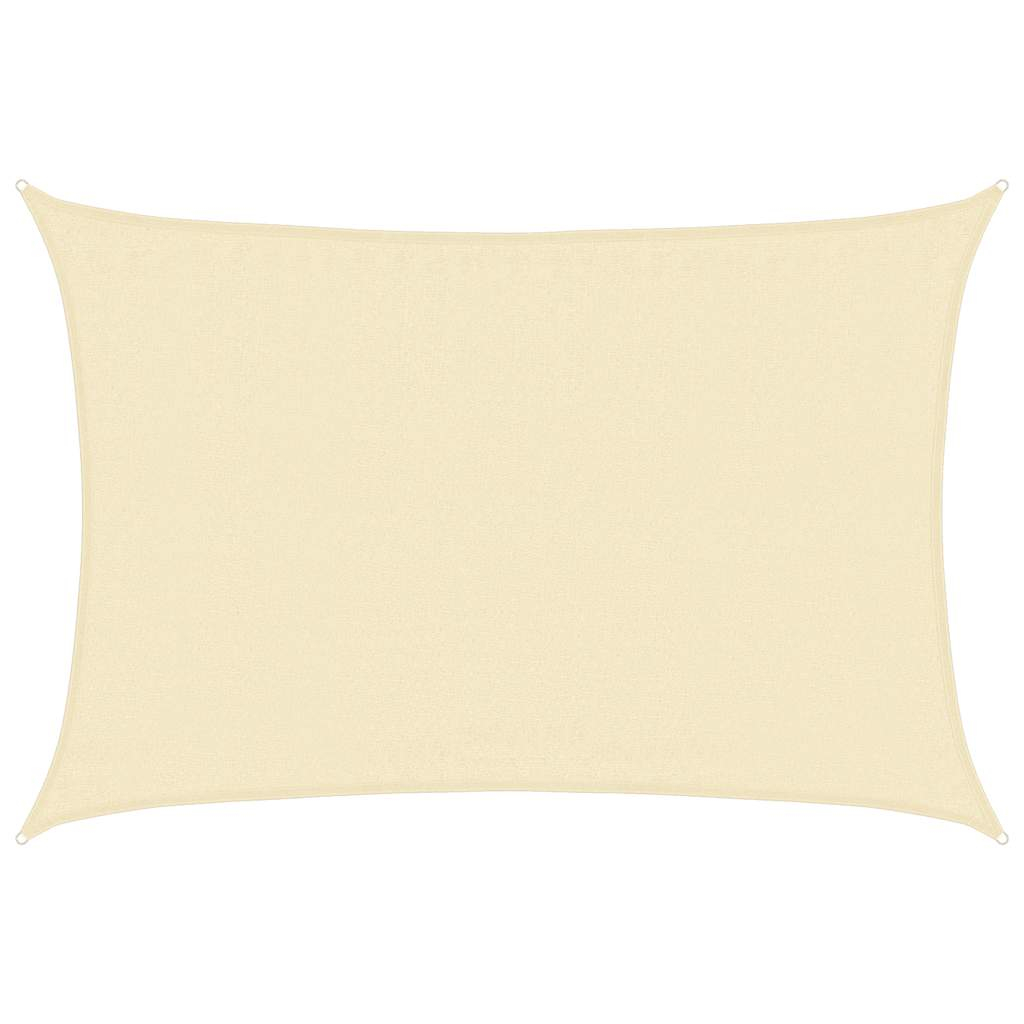 vidaXL toldo de vela crema hdpe 160 g/m² 3,5x5 m