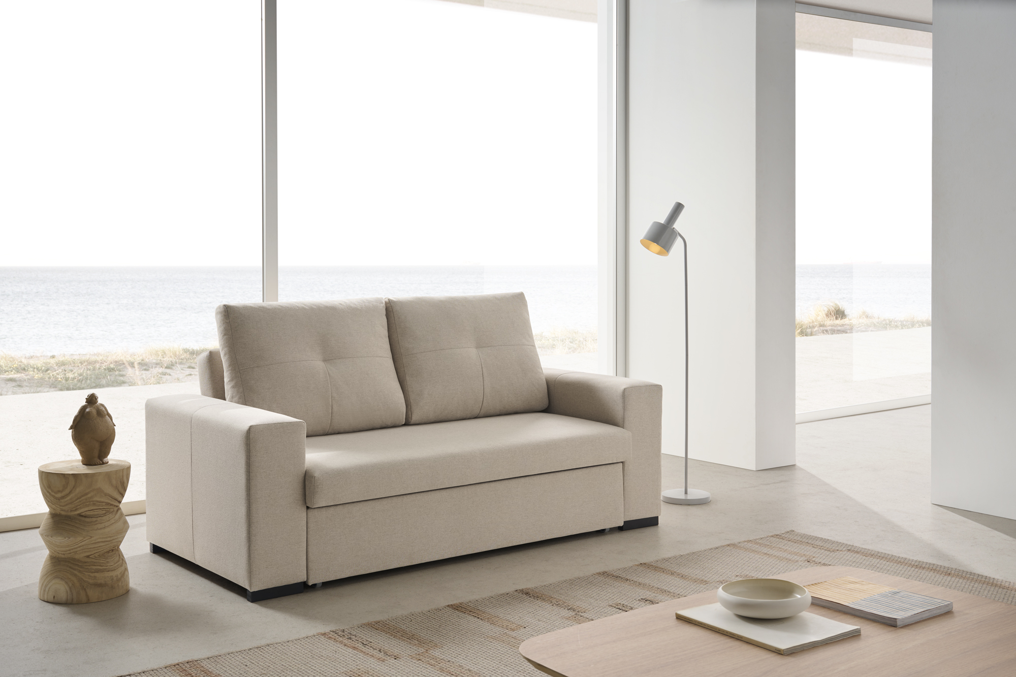 Sofá cama alta gama 3 plazas capri beige