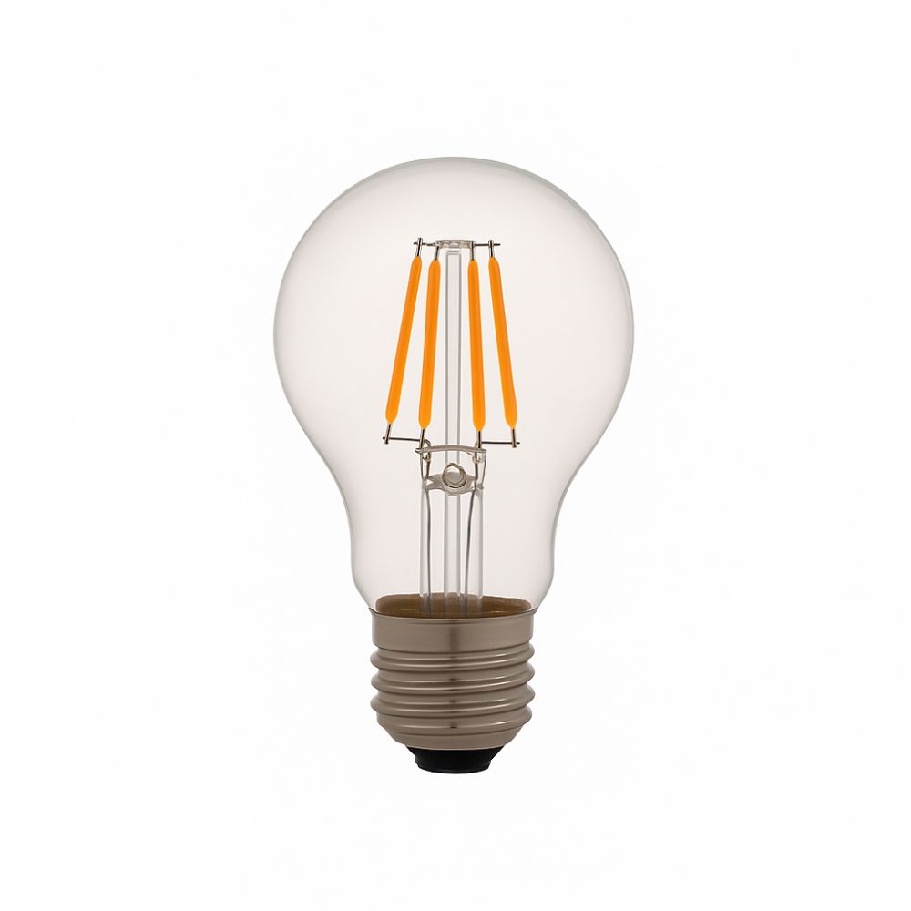 Bombilla LED a60 E27 filamento 6w 650lm. Luz cálida 2700k