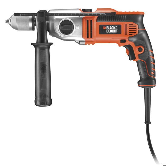 Taladro percutor con cable black & decker kr911k de 910 vatios