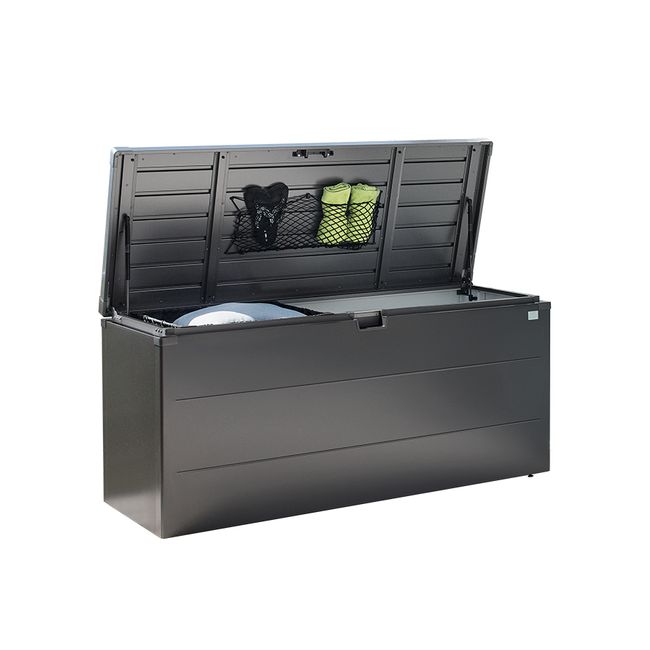Arcon metalico biohort stylebox 140 cofre- baul de jardin color gris oscuro