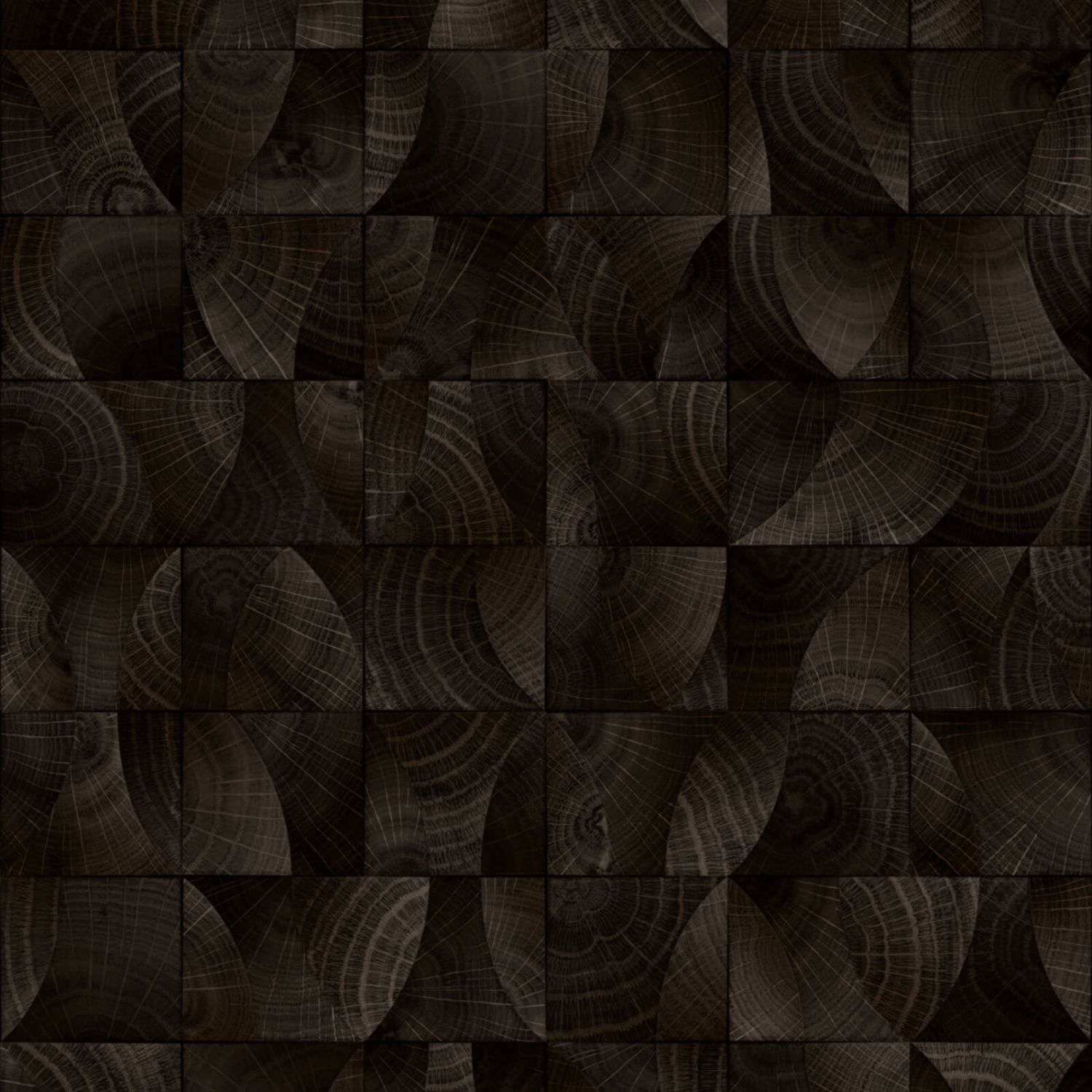 Zambaiti papel pintado madera marrón oscuro y negro - 53 cm x 10.05 m