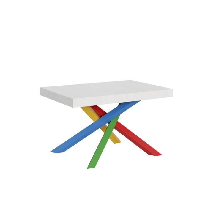 Mesa extensible rectangular - blanco - 90x130-390 cm