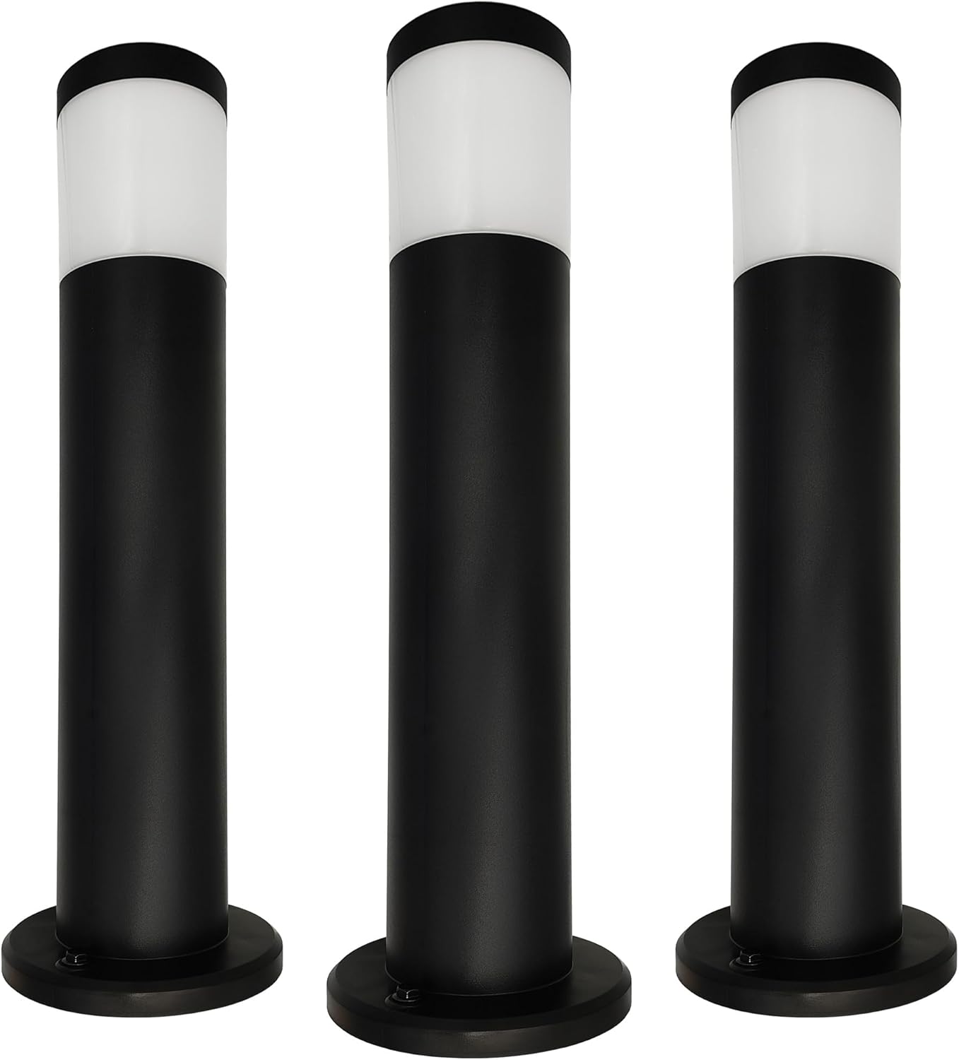 3pcs baliza de jardín exterior LED 57cm cilíndrica, 9w, 900lm, ip65, 5cct