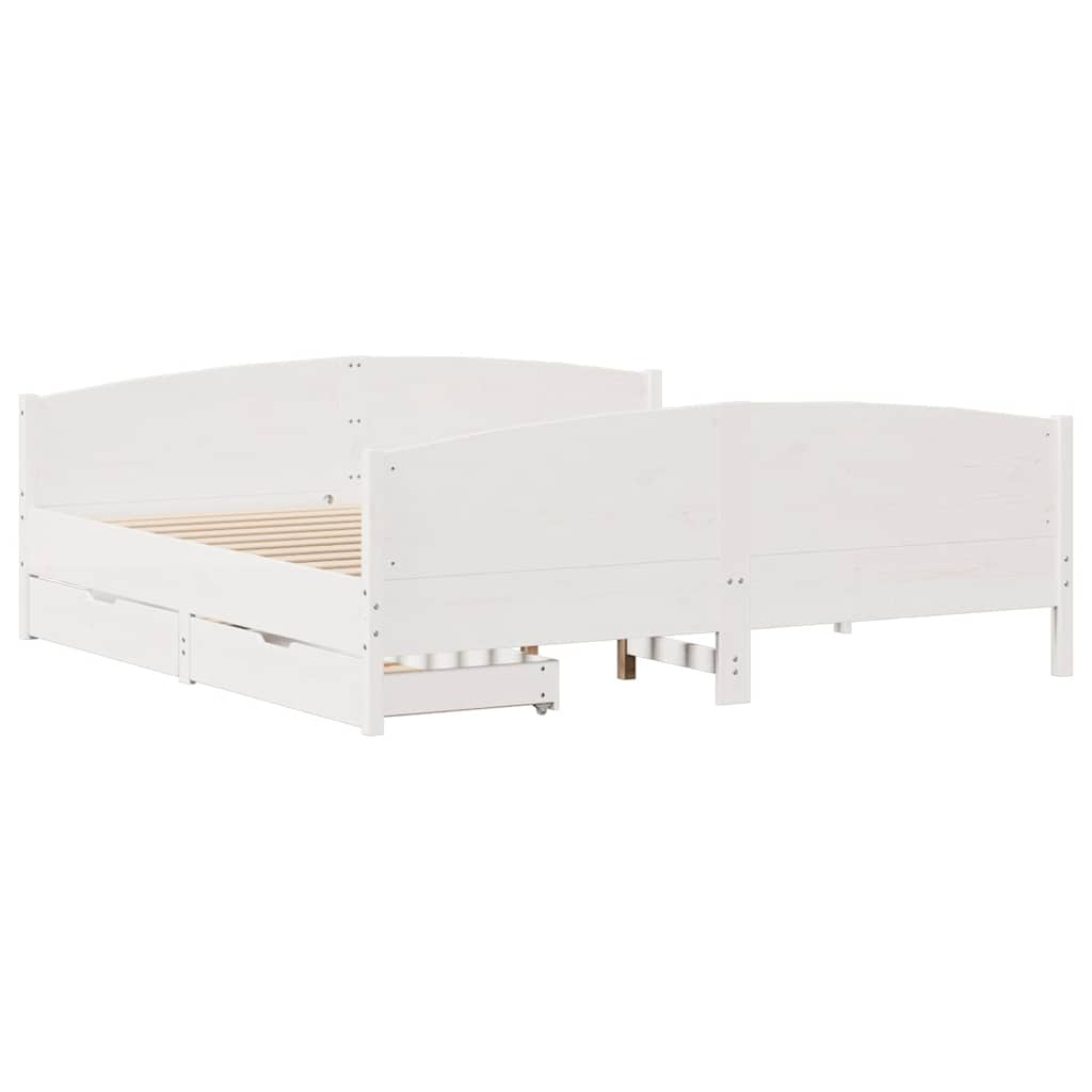 vidaXL estructura de cama sin colchón madera maciza de pino 160x200 cm