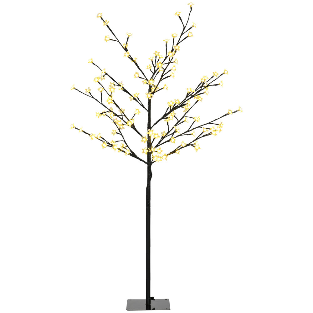 Árbol con luce 17x17x120 cm pp, acero Homcom, hogar - decoración hogareña