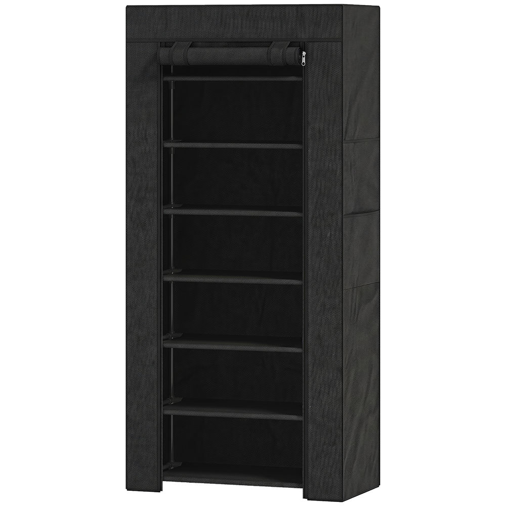 Zapatero 60x30x126 cm acero, tela no tejida Homcom