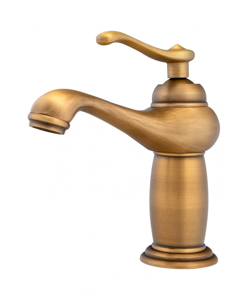Grifo lavabo monomando retro, bronce