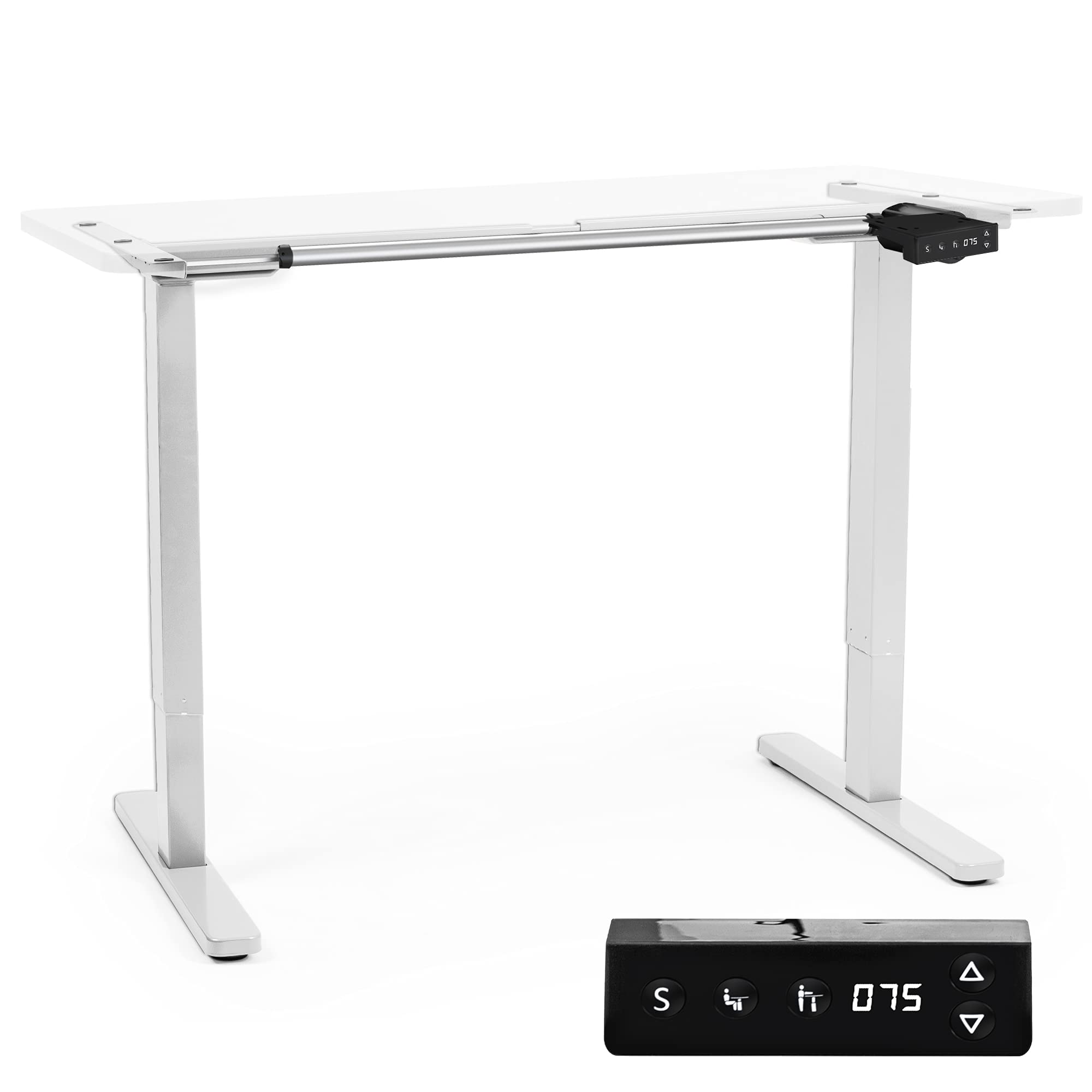 Duronic tm12 we: escritorio eléctr. Ajustable 71-116cm, memoria - blanco