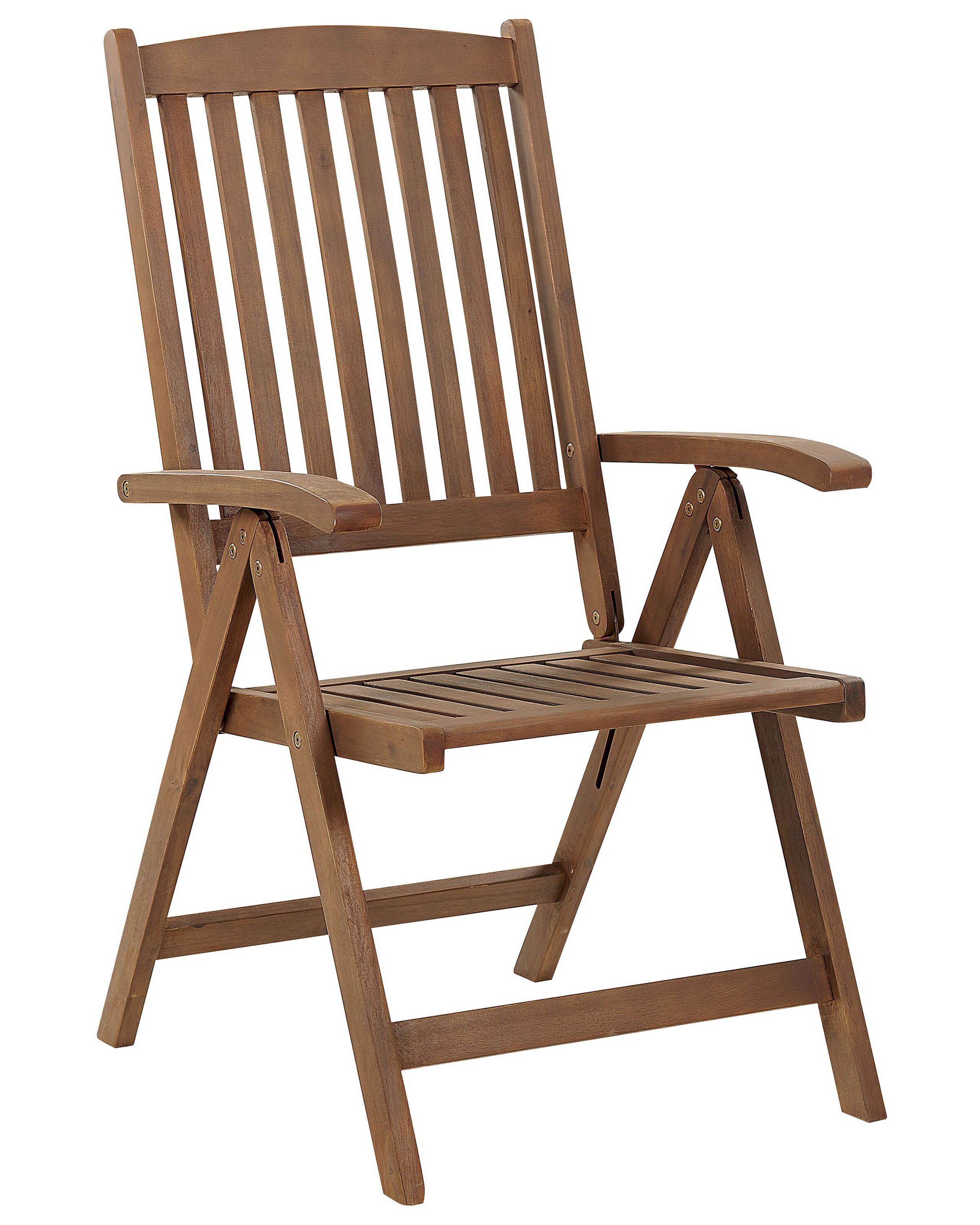 Silla de jardín amantea madera de acacia marrón oscuro