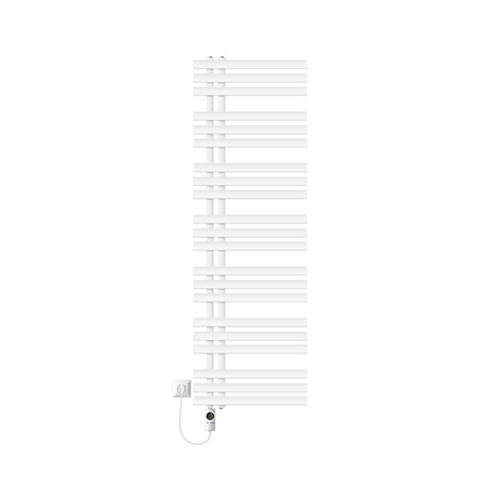Radiador toallero eléctrico blanco 500 x 1600 mm con elemento 1200w