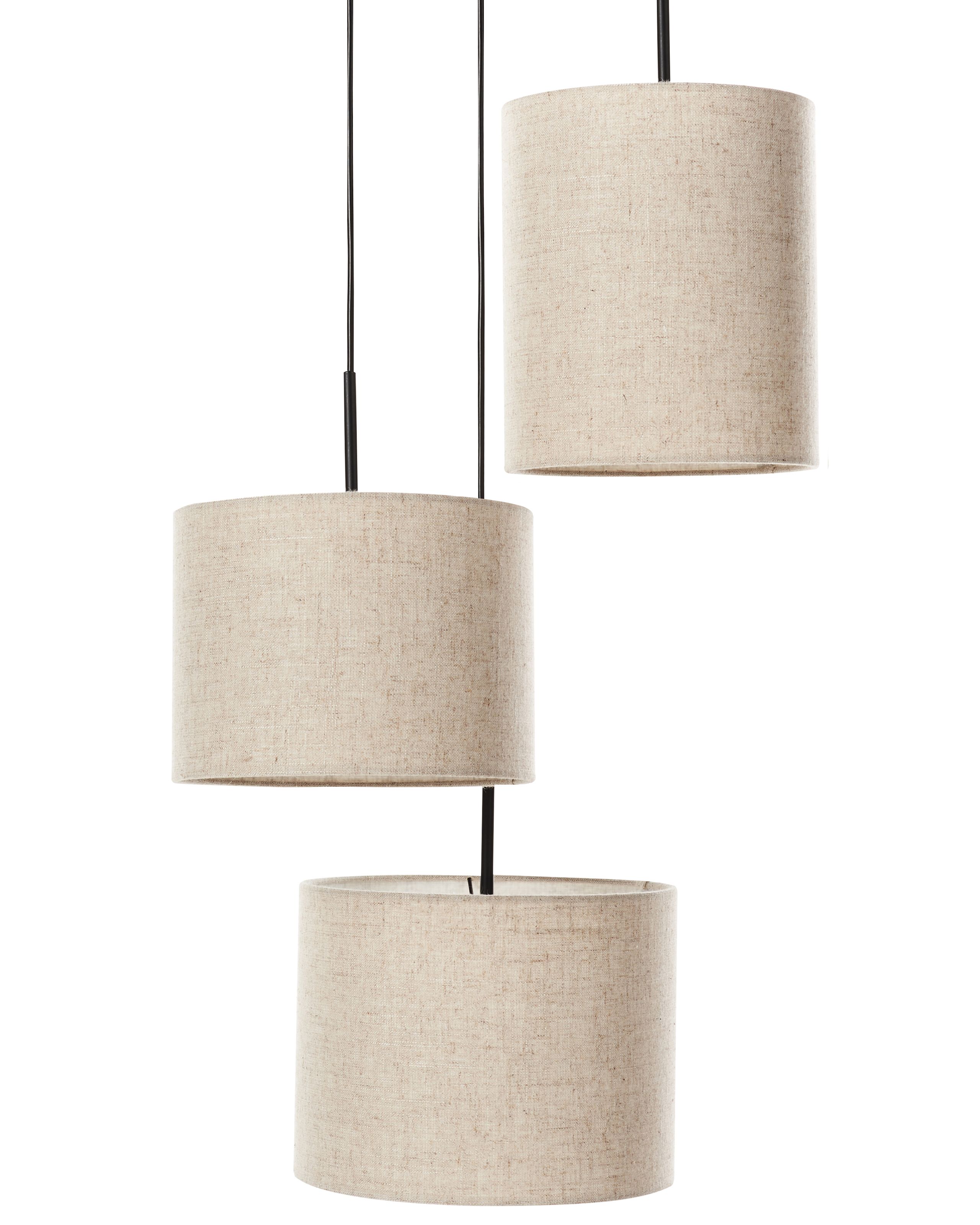 Lámpara colgante parguaza lino beige claro