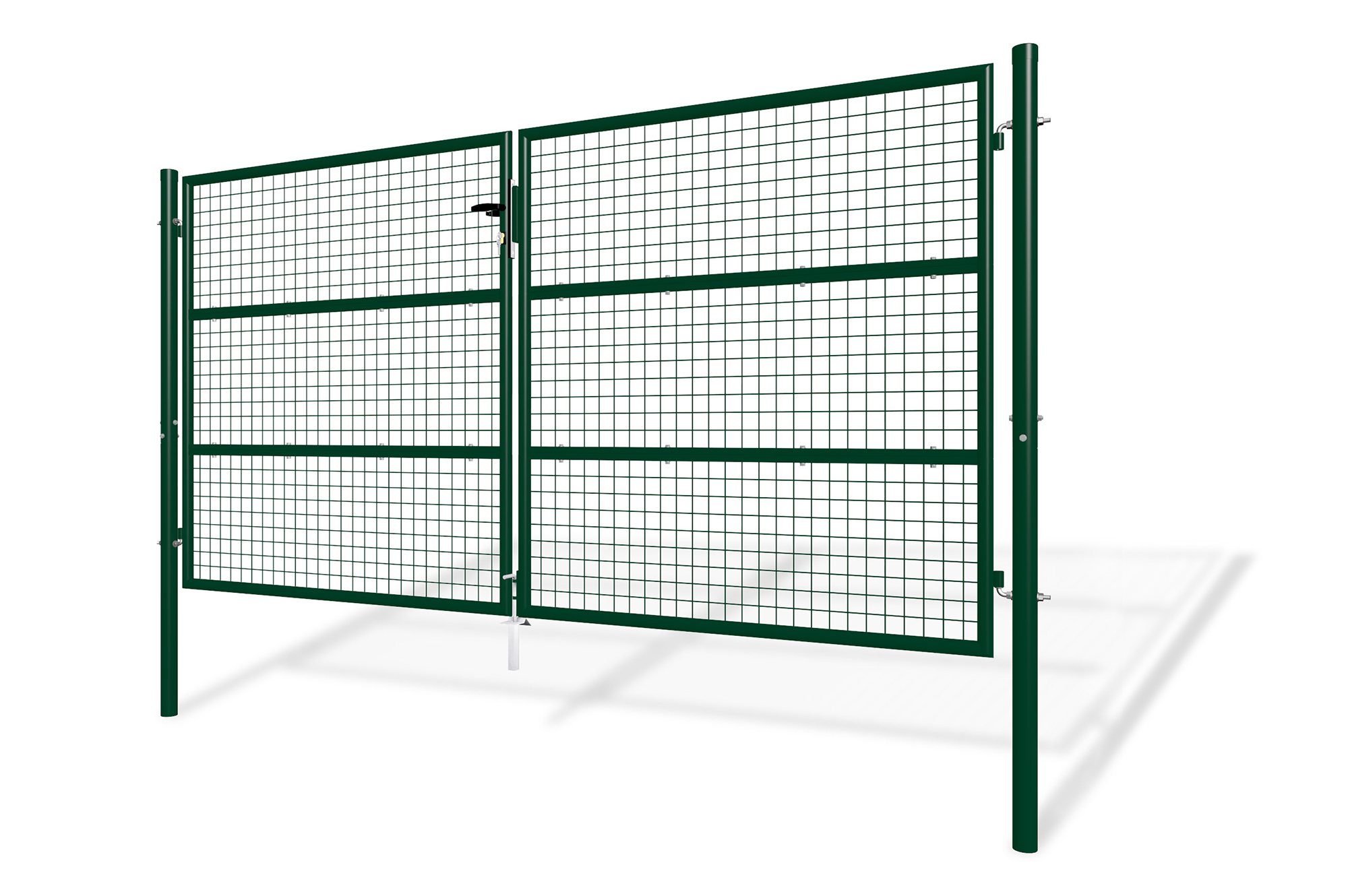 Cancela batiente de malla oLGa 3m a.150cm + cancela verde de 1m a.150cm